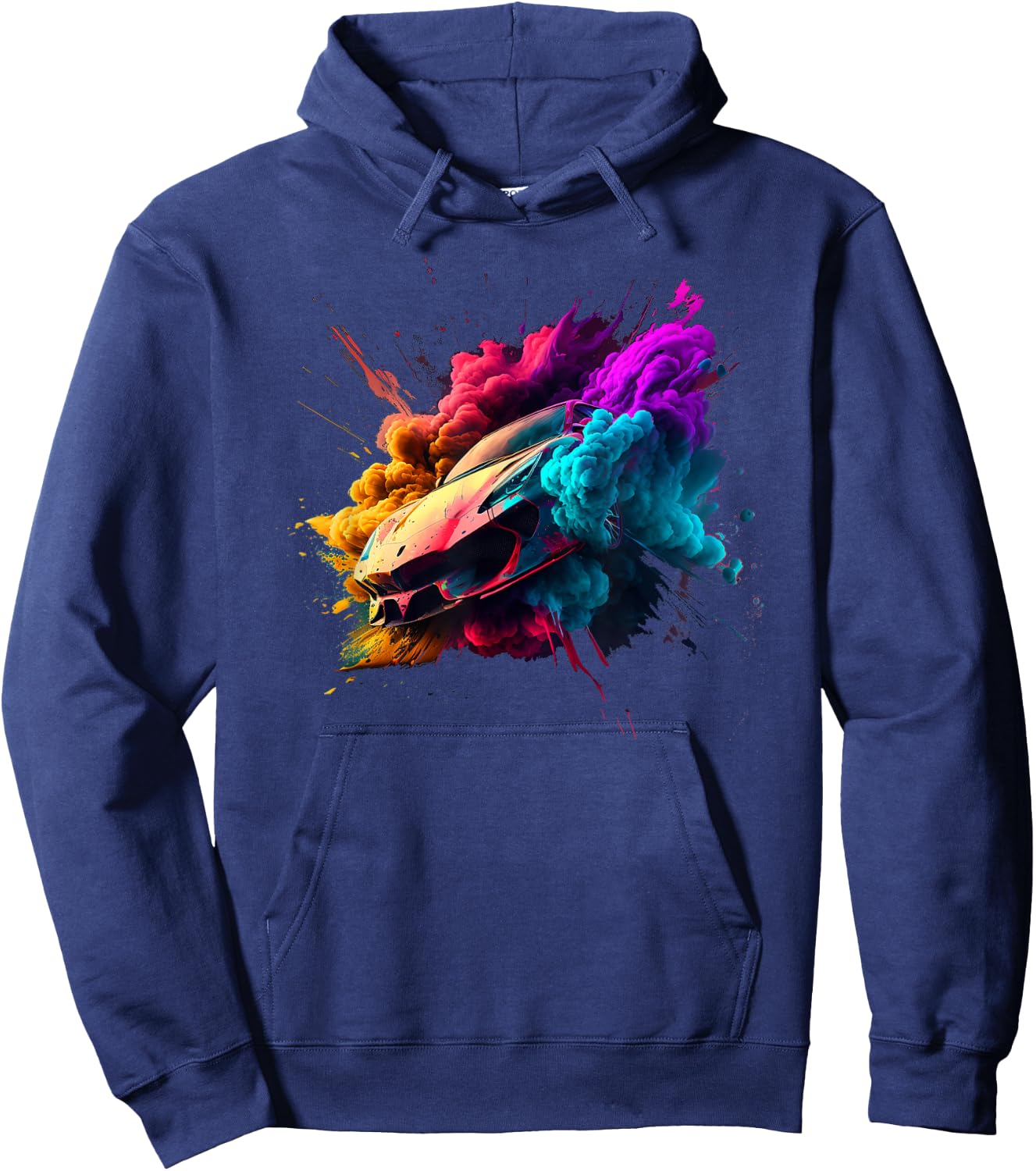 Bunter Sportwagen - Rennauto Hoodie - Hoodie | Navy