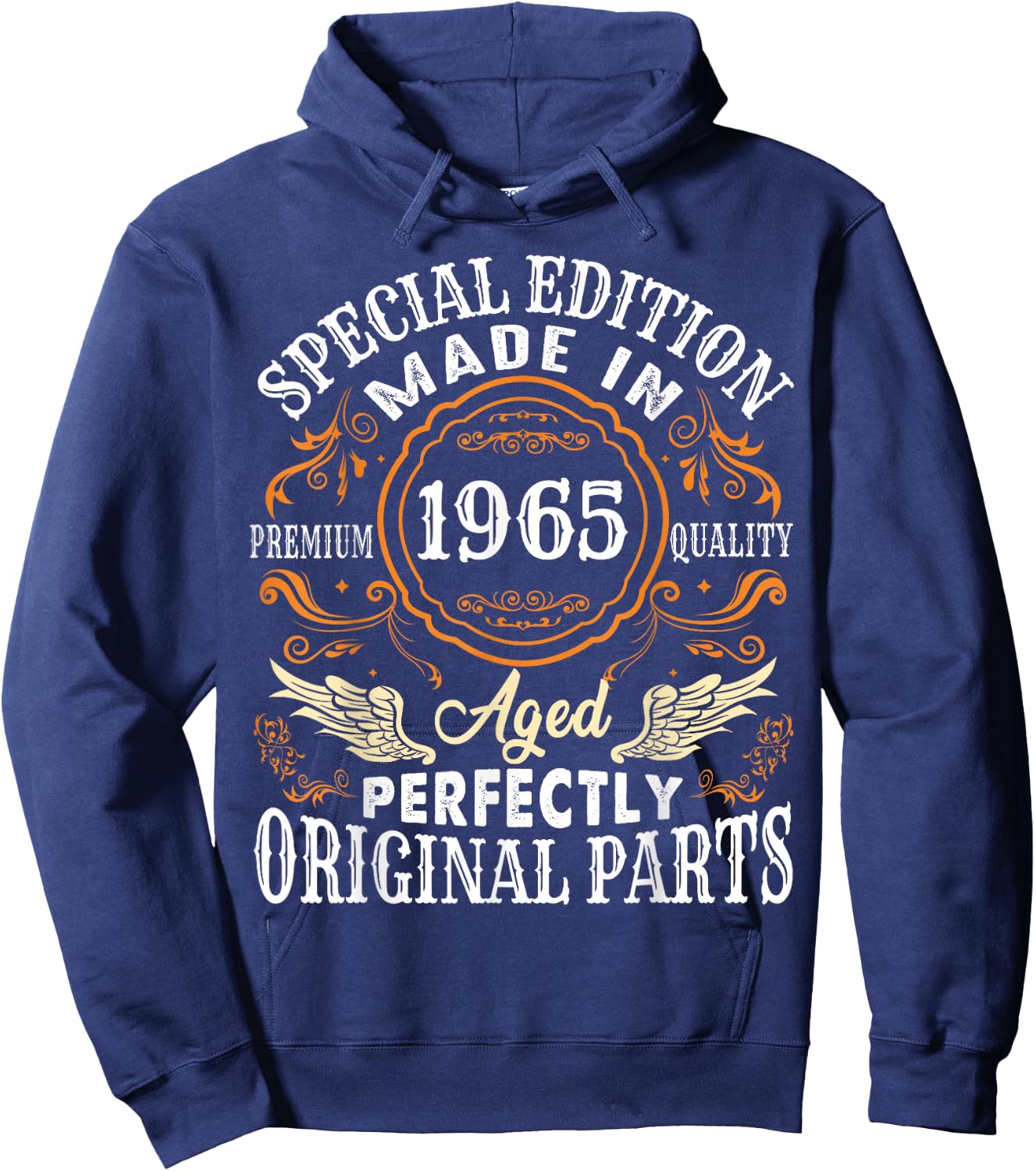Vintage 1965 60th Birthday 60 Years Old Hoodie - Hoodie | Navy