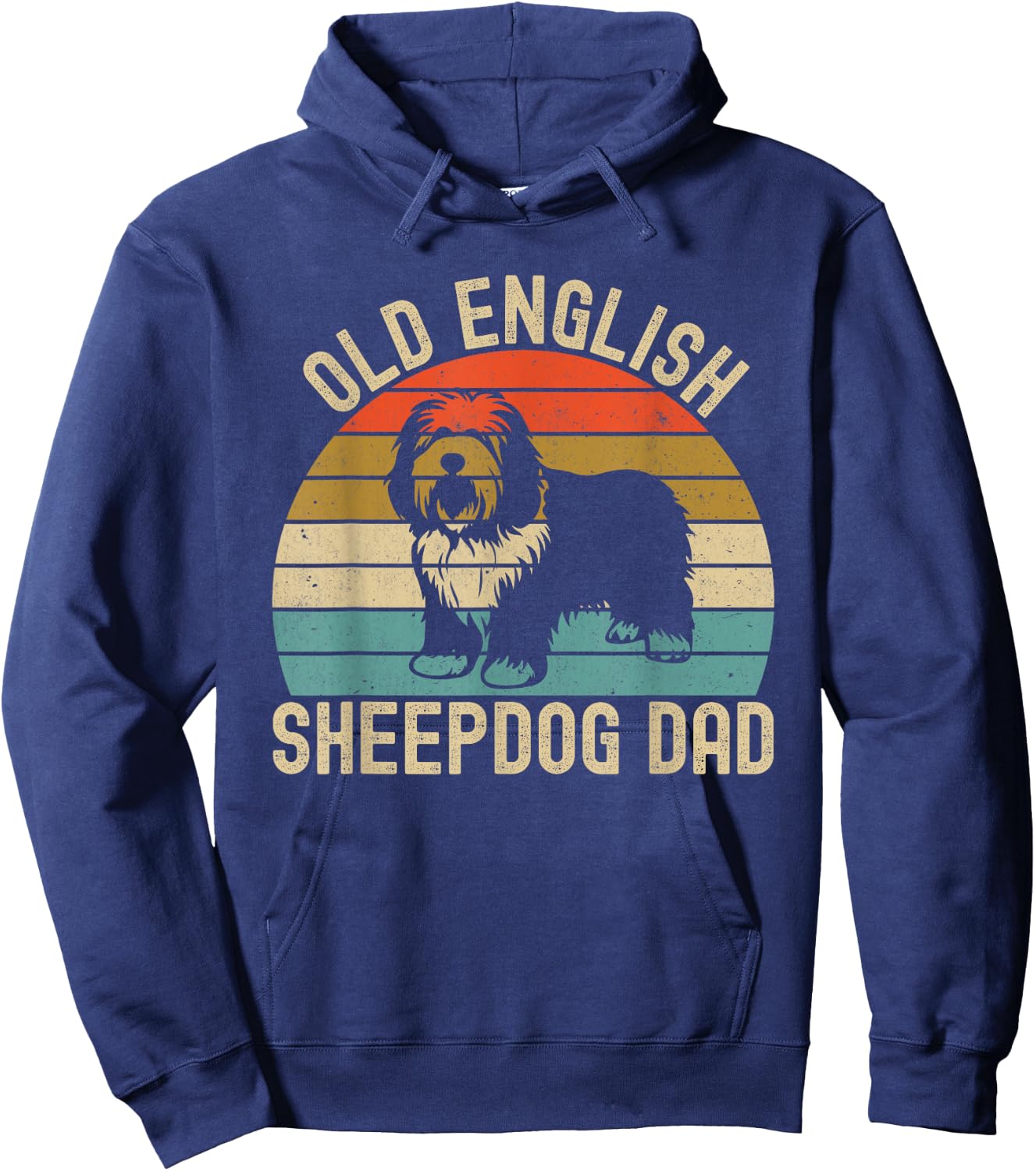 Old English Sheepdog Dad Hoodie - Hoodie | Navy