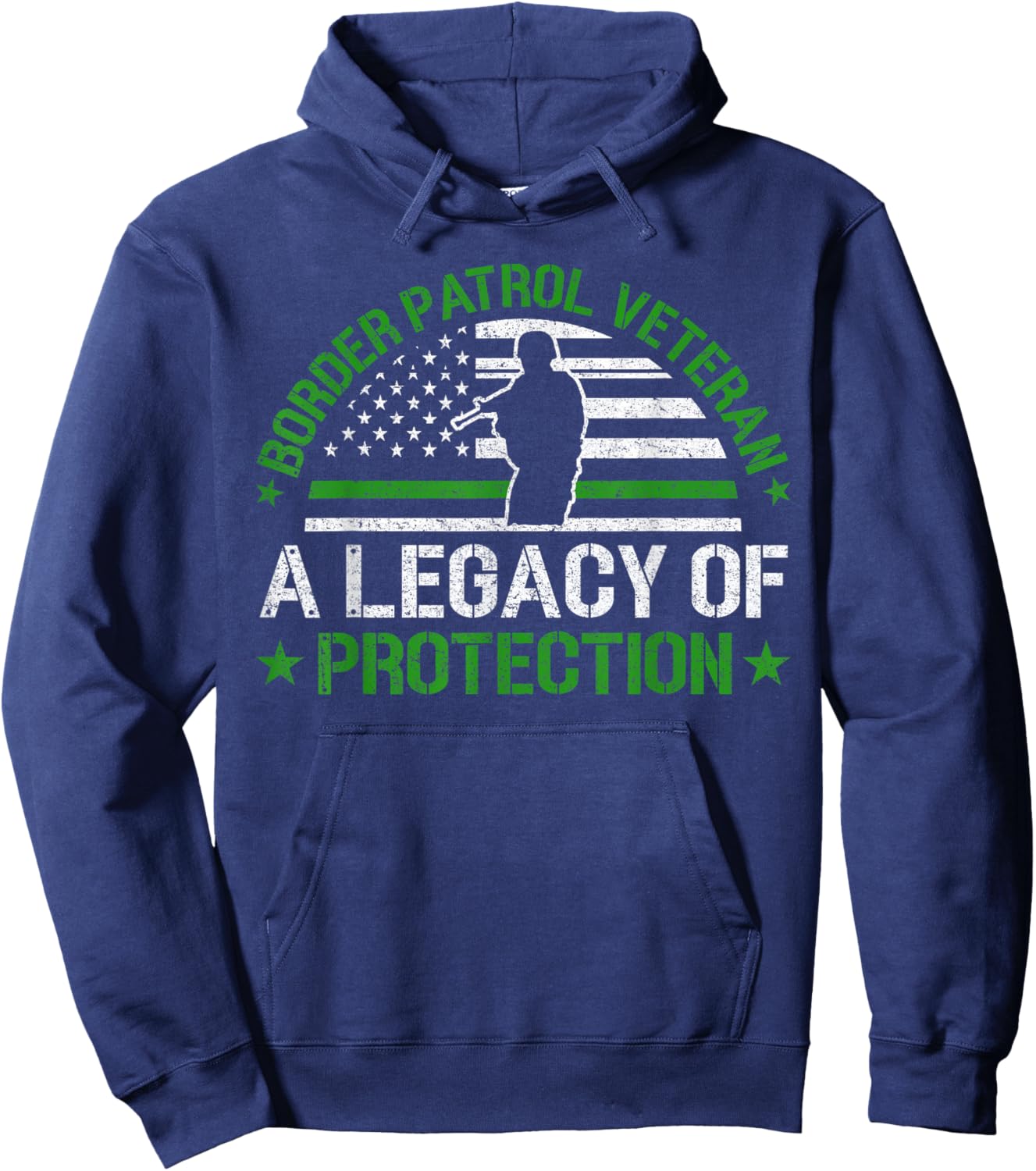 A Legacy of Protection - Border Patrol Veteran Hoodie - Hoodie | Navy