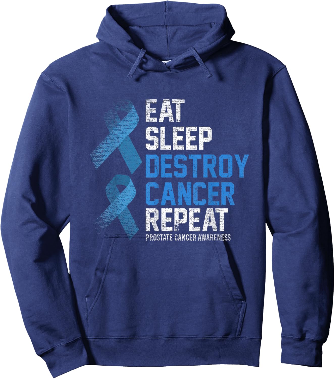 Cancer Warrior Men Prostate Cancer Awareness Hoodie - Hoodie | Navy