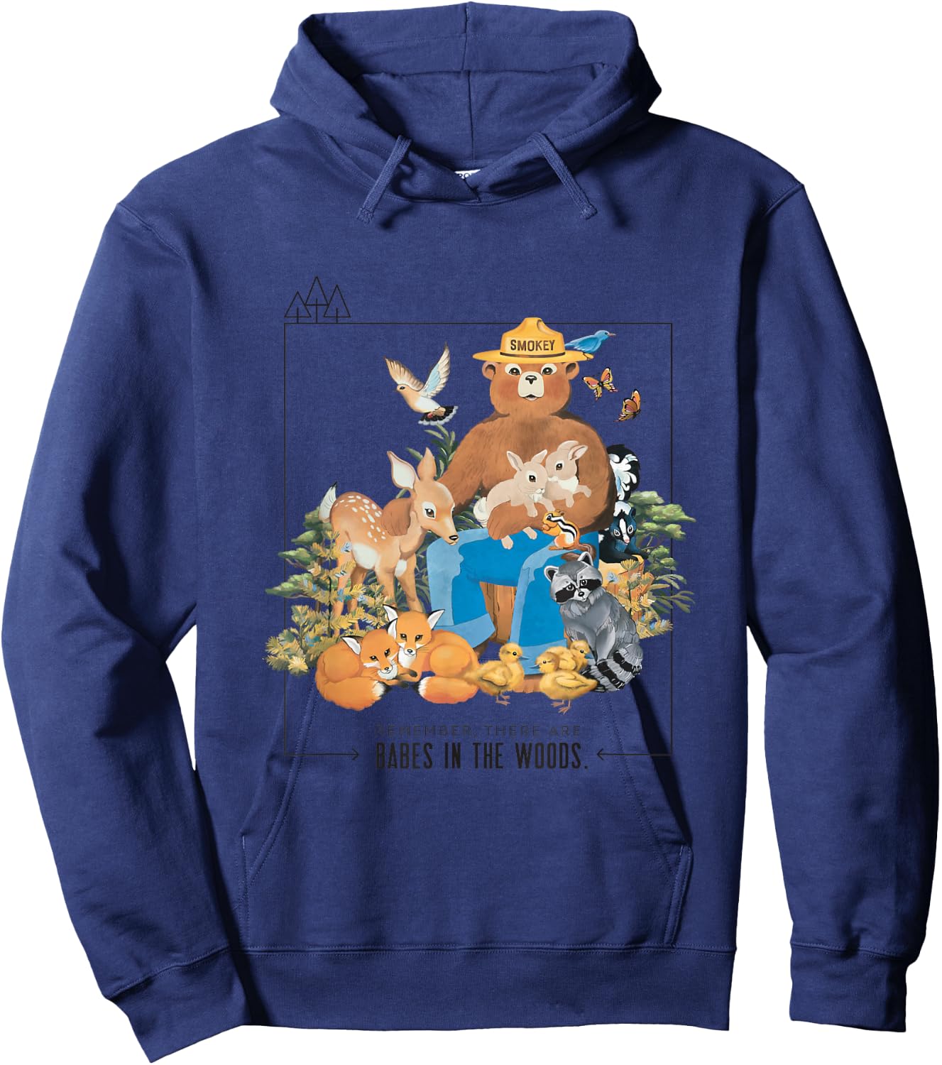Smokey Bear Officially Licensed Hoodie - Hoodie | Navy