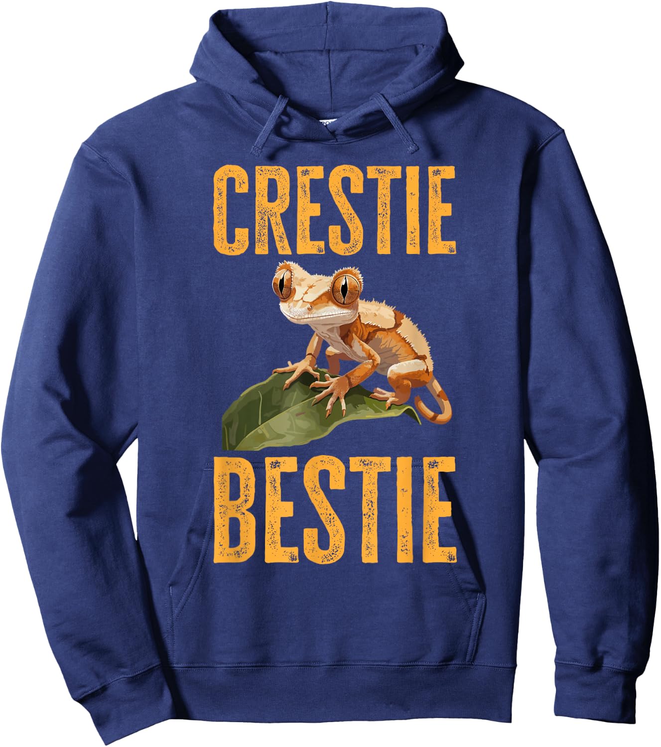 Crested Gecko Reptile - Crestie Bestie Hoodie - Hoodie | Navy