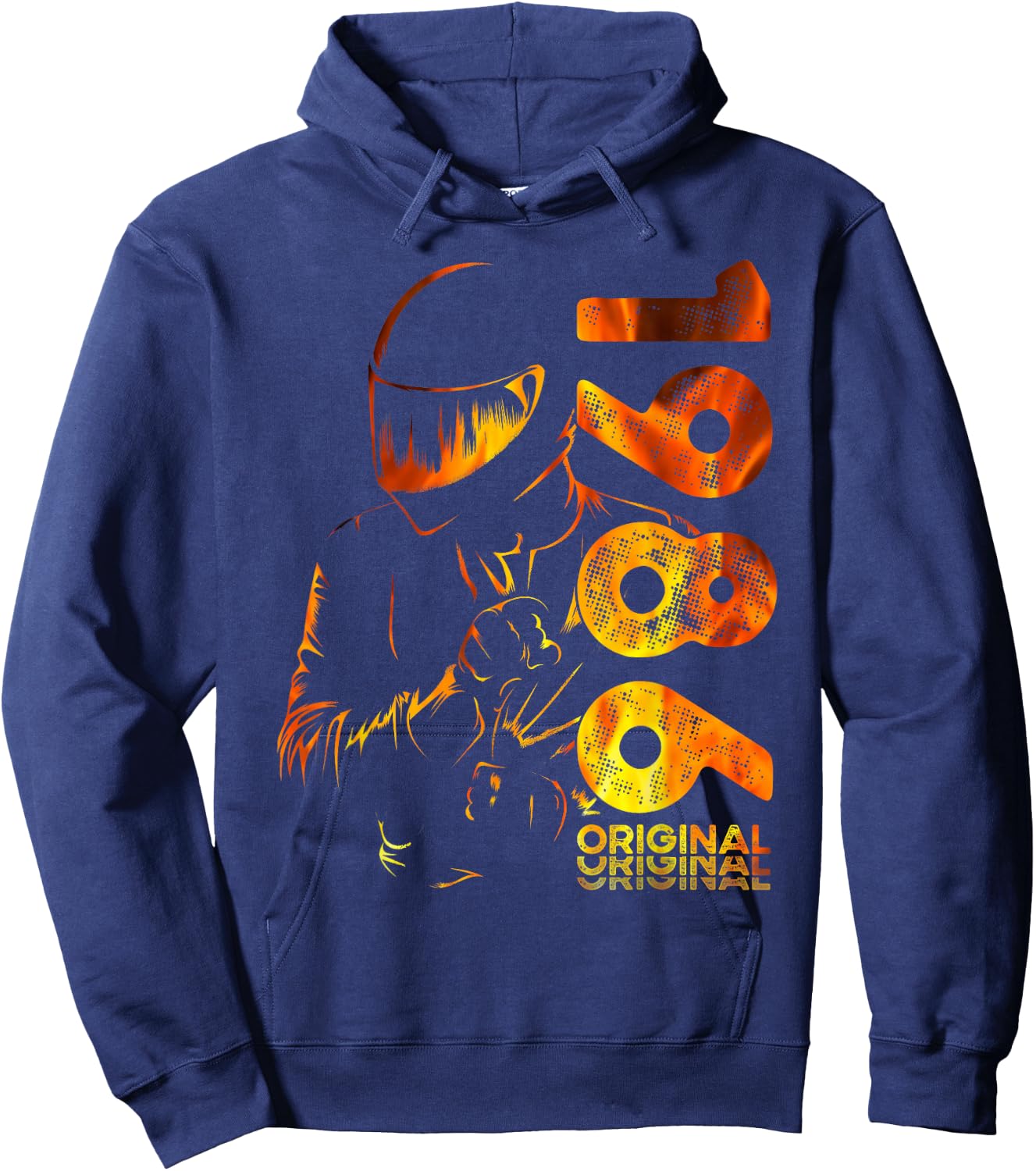 40e Anniversaire Homme Moto Motard Biker 1986 Hoodie - Hoodie | Navy