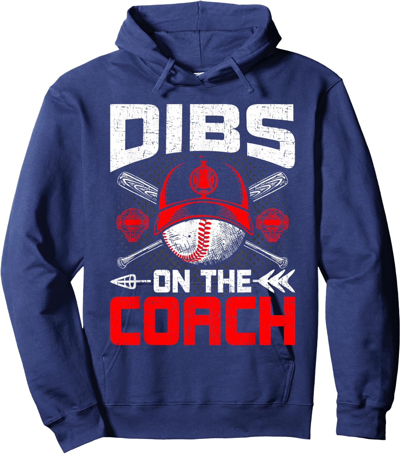 Dibs On The Coach Baseball Coach's Wife Hoodie - Hoodie | Navy