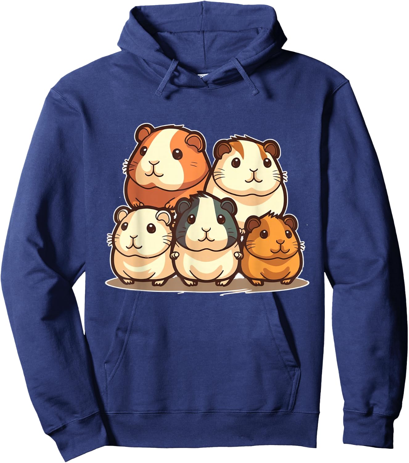 Cute, Kawaii Guinea Pig Family Hoodie - Hoodie | Navy