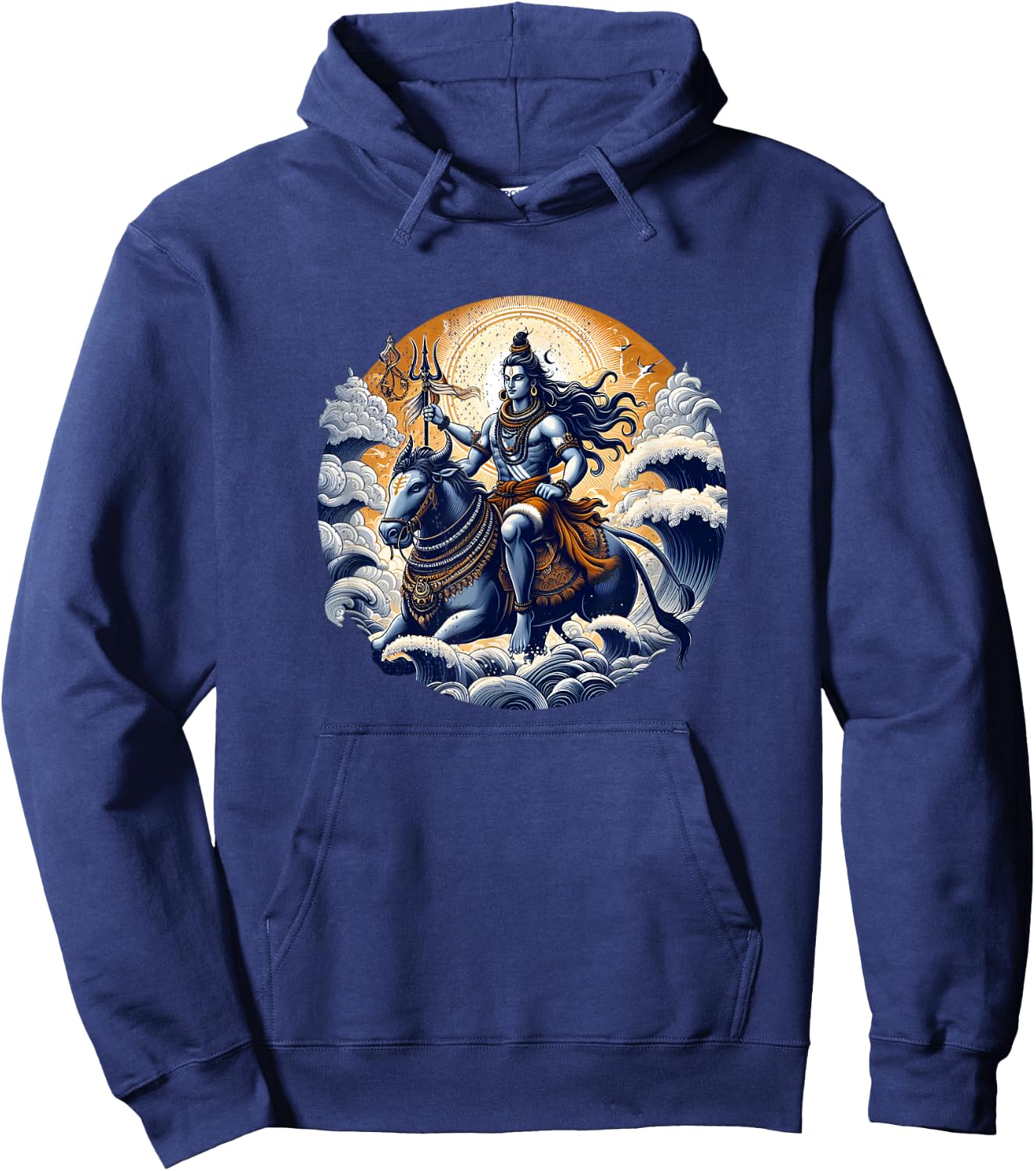 Herr Shiva reitet auf Nandi Hoodie - Hoodie | Navy