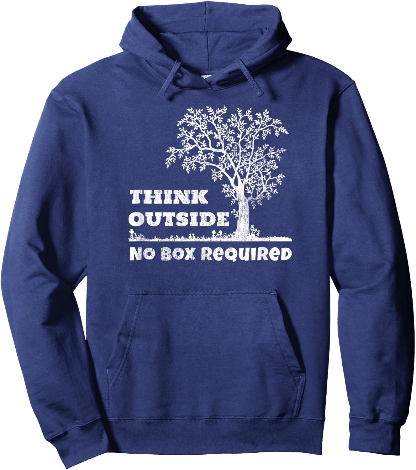 Camping - Think Outside No Box Required Hoodie - Hoodie | Navy