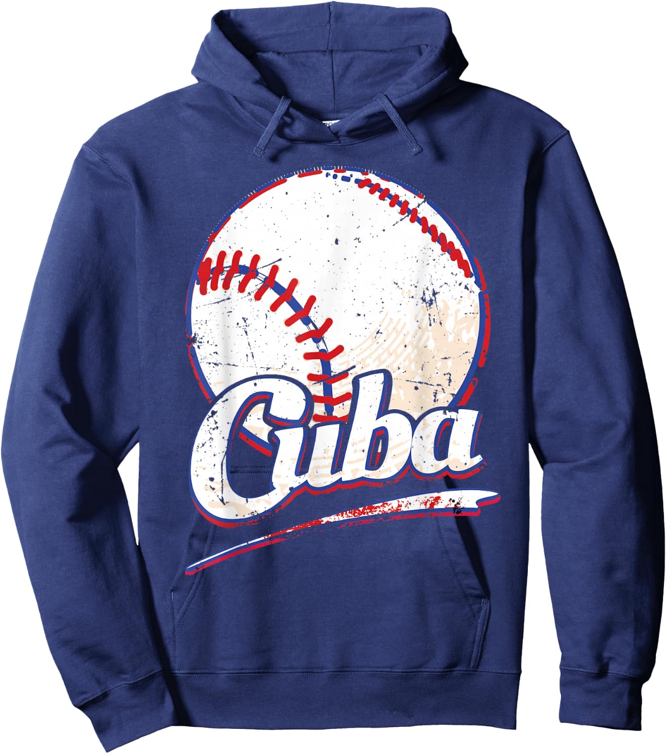 Cuba Shirt Cuban Baseball Fan Team Vintage Hoodie - Hoodie | Navy