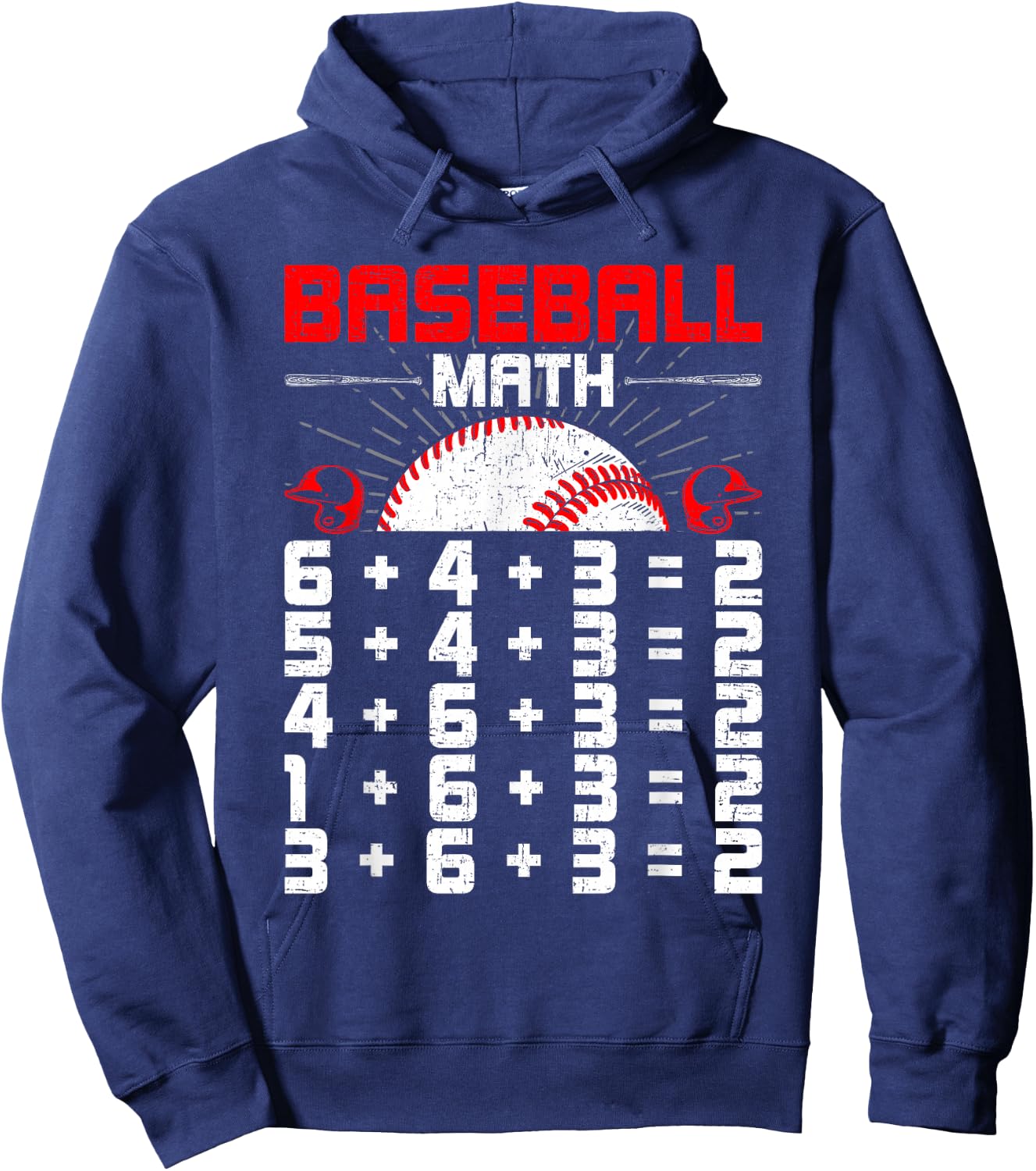 Baseball Math Double Play Baseball Lover Hoodie - Hoodie | Navy