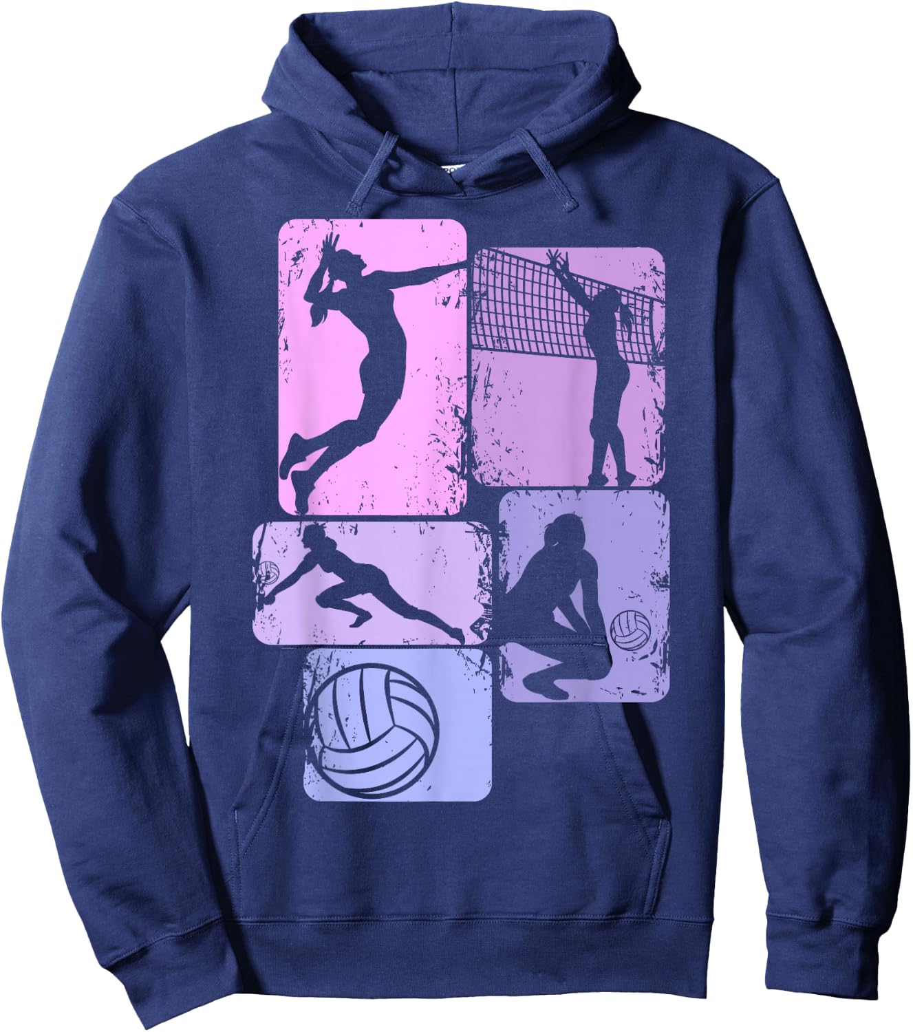 Volleyball Girl's Volleyballer Women's , black Hoodie - Hoodie | Navy