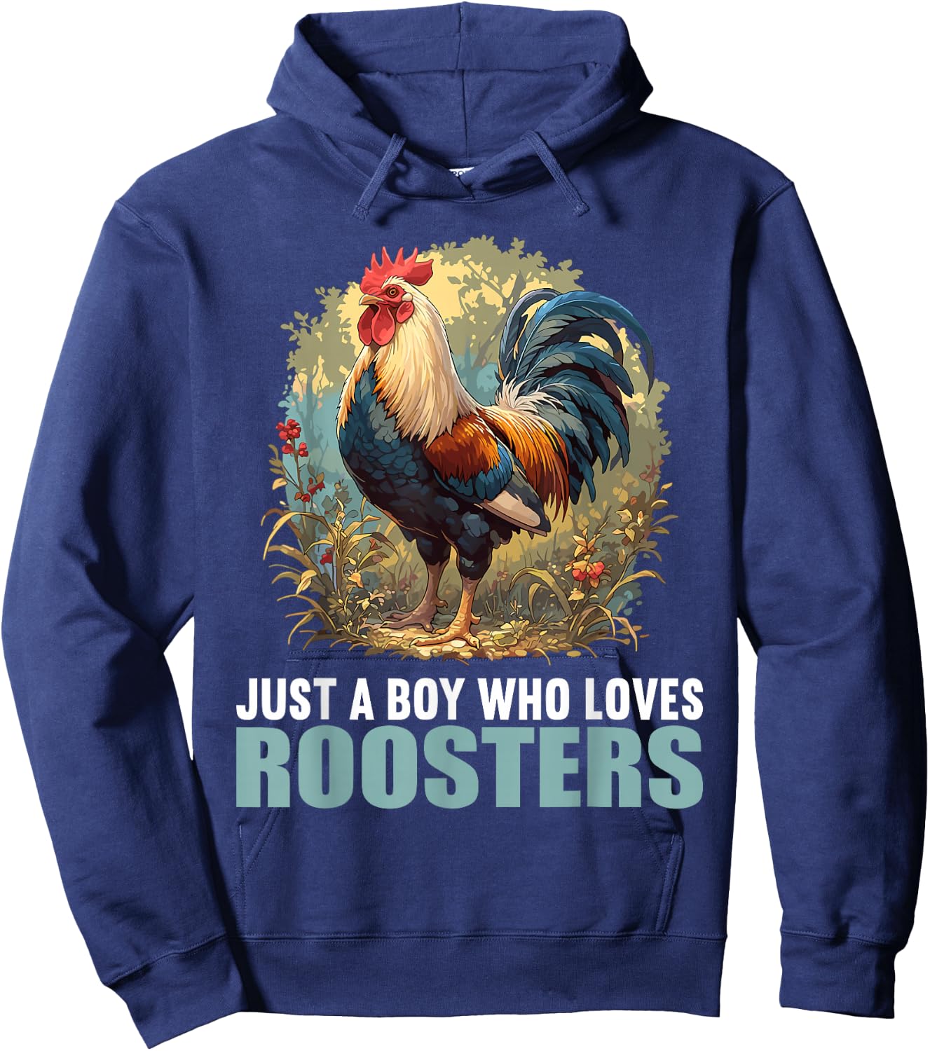 Just a Boy who loves Roosters Rooster Hoodie - Hoodie | Navy