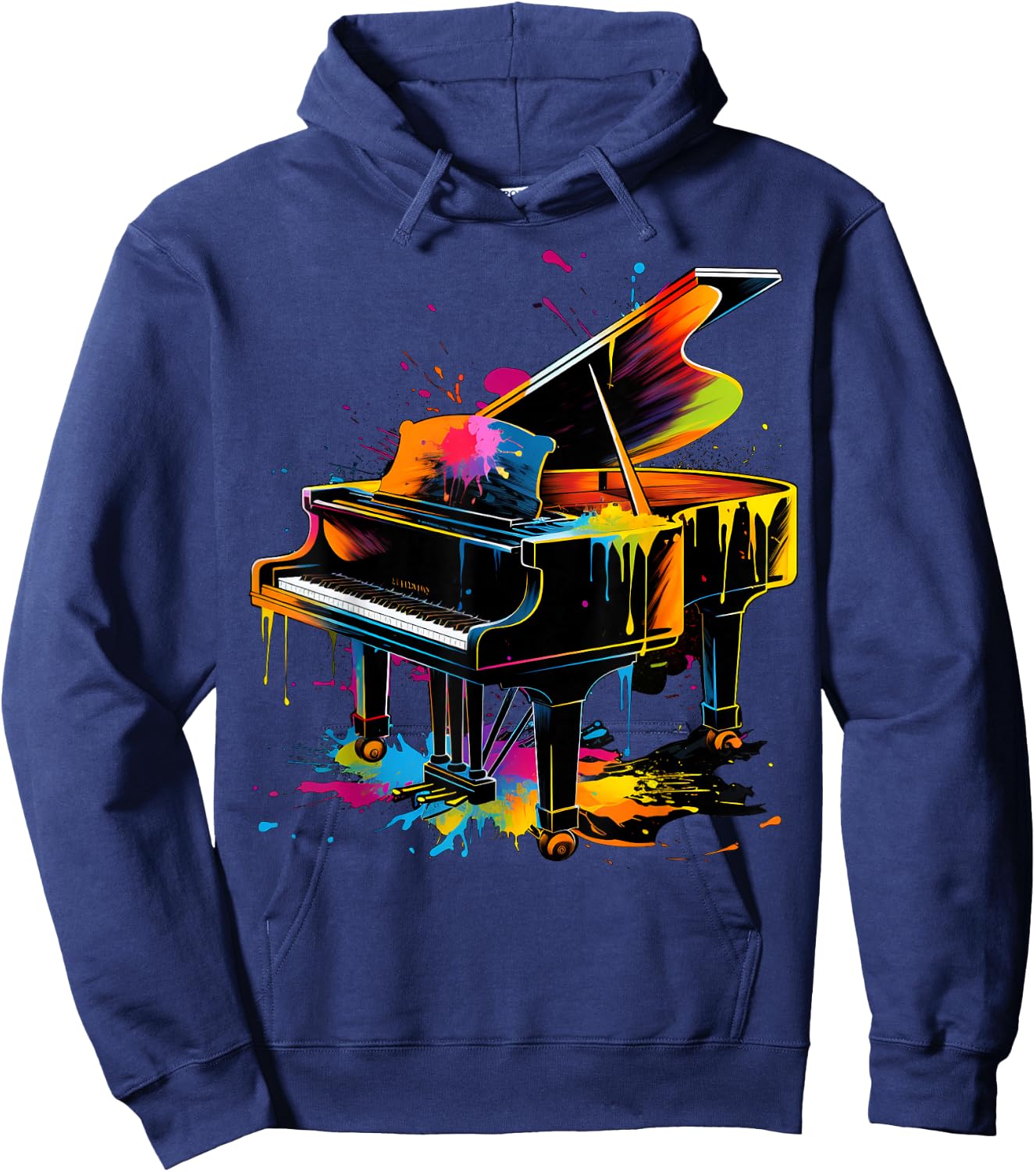 Piano , Women and Children , black Hoodie - Hoodie | Navy