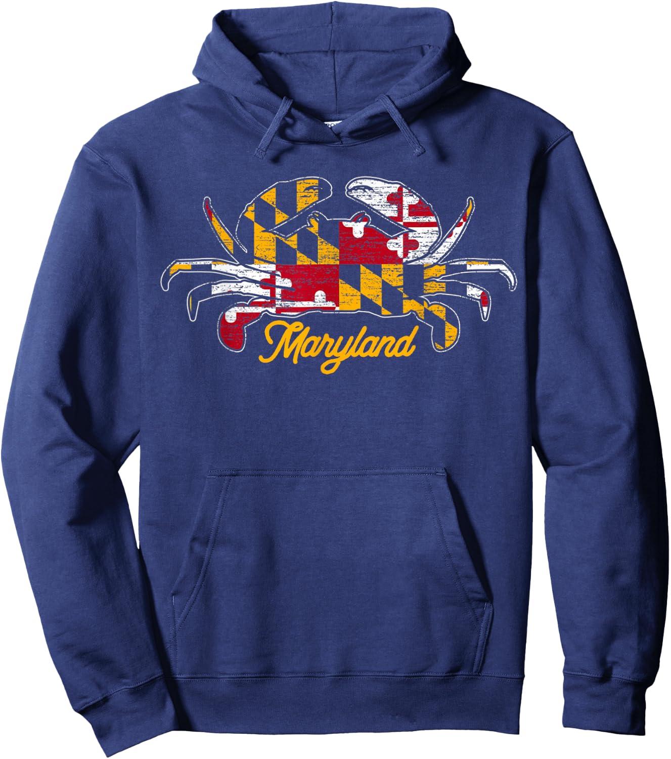 Maryland Crab Cute State Pride Flag Hoodie - Hoodie | Navy