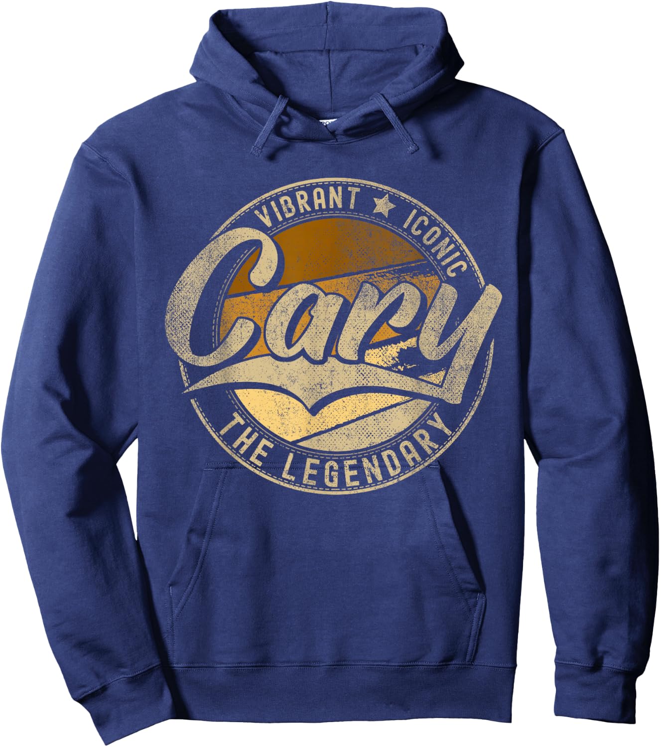 Cary NC | North Carolina | Vintage Distressed Hoodie - Hoodie | Navy