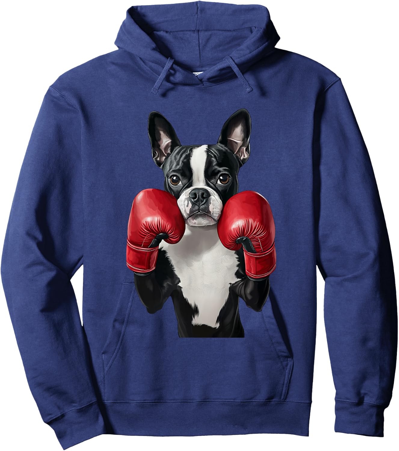 Boston Terrier Boxing Hoodie - Hoodie | Navy