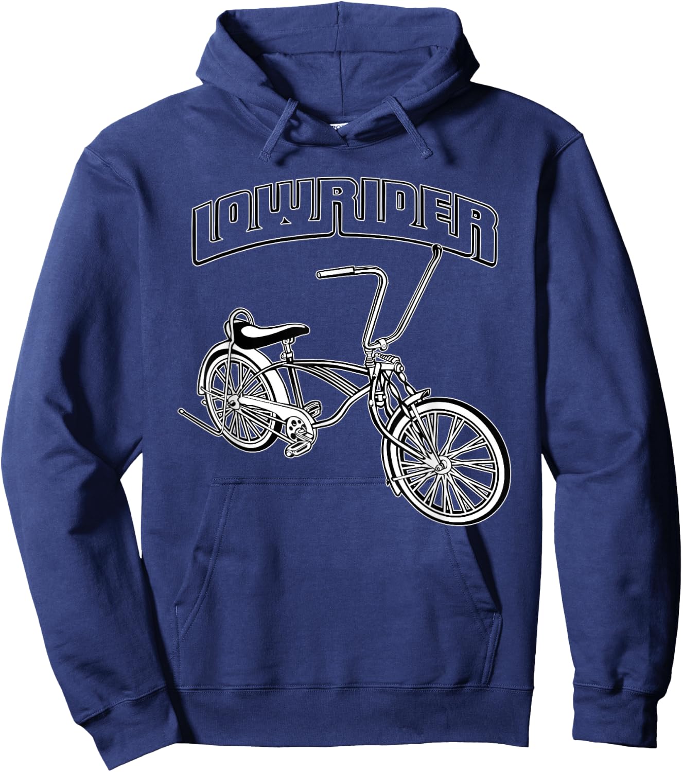 Low Rider Bicycle . Chicano Cholo Lowrider Bike Hoodie - Hoodie | Navy