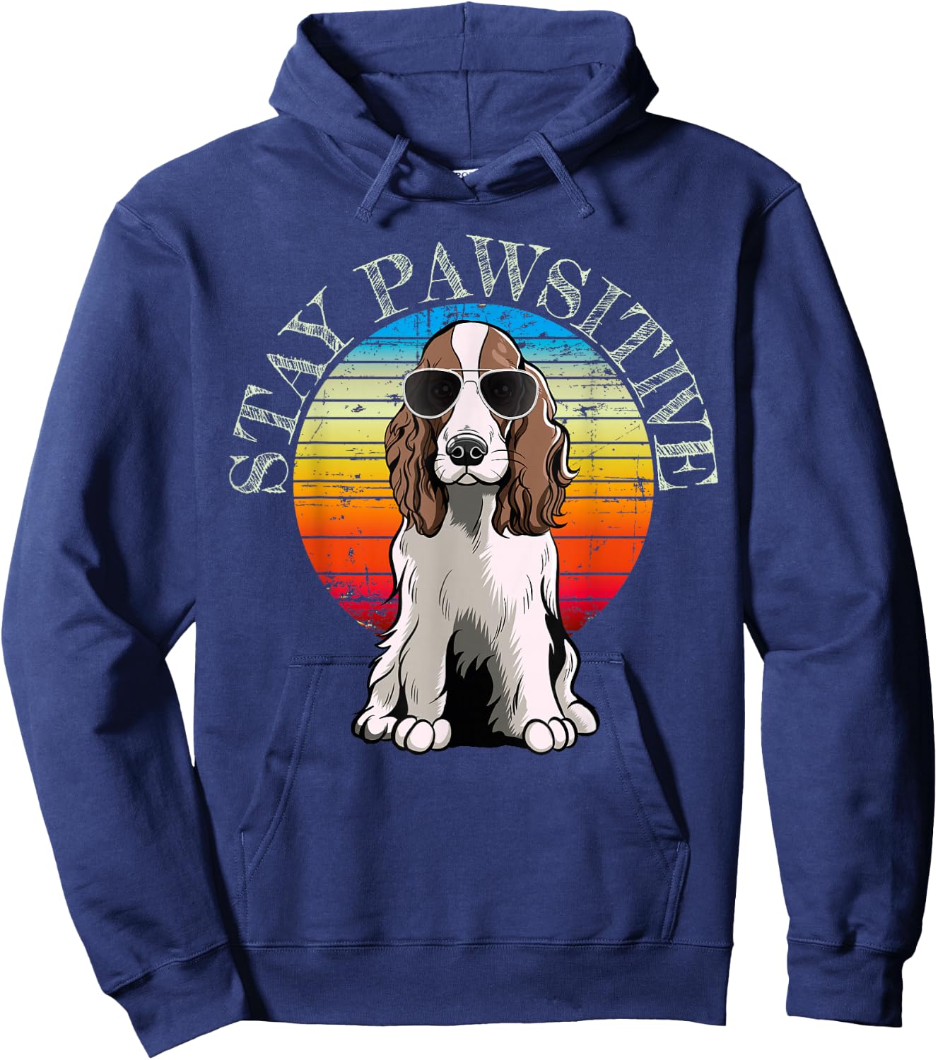 English Springer Spaniel Dog Women Girls Kids Hoodie - Hoodie | Navy