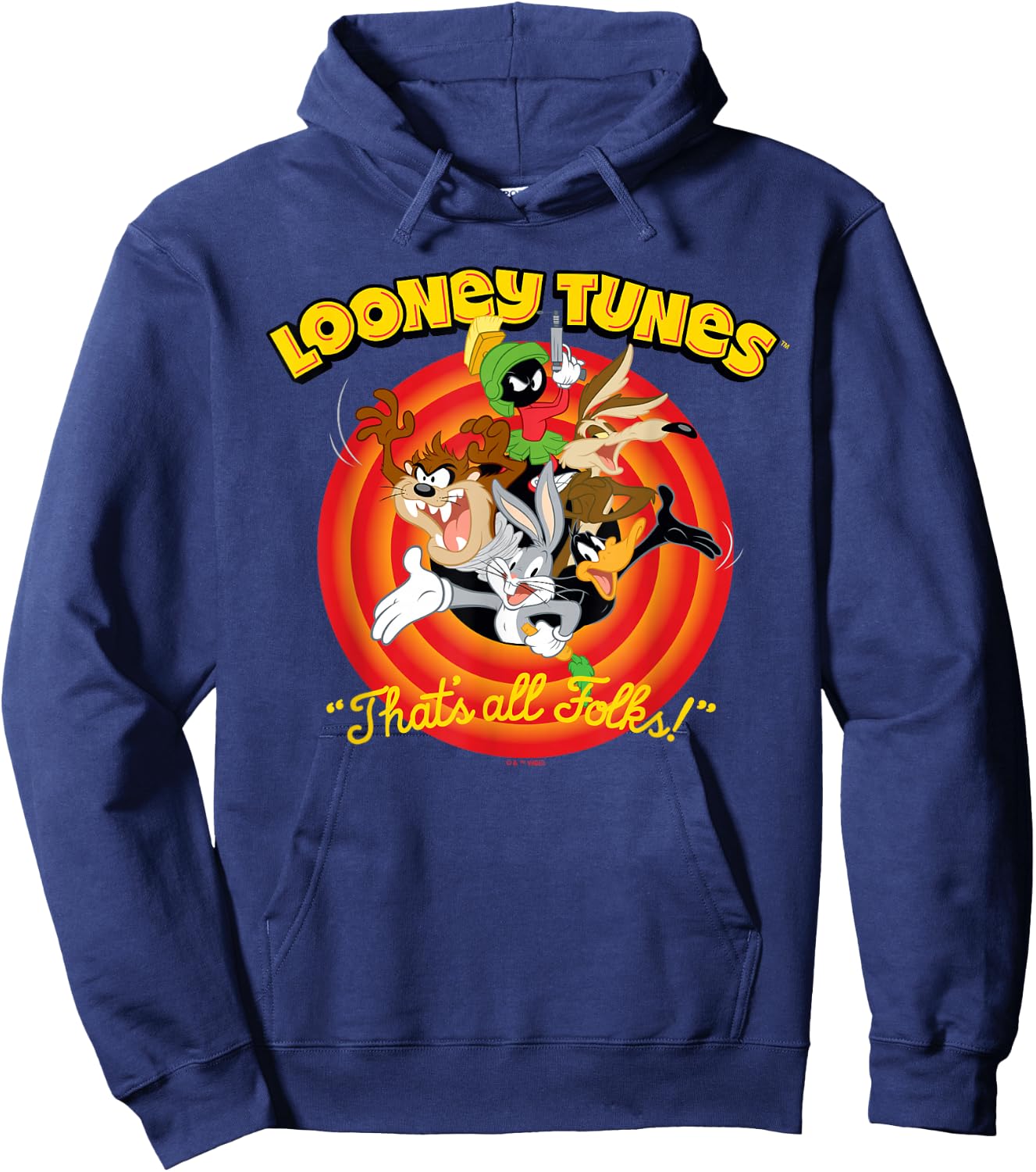 Looney Tunes Group That's All Folks Hoodie - Hoodie | Navy