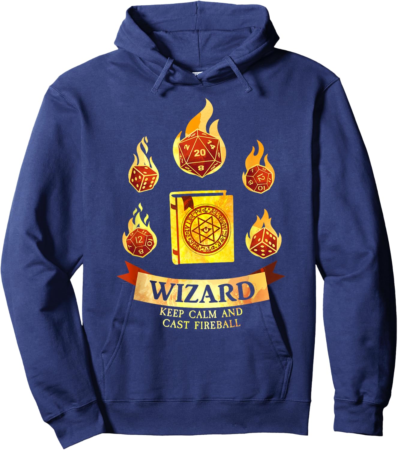Wizard Fantasy RPG TRPG Gamer Class Hoodie - Hoodie | Navy