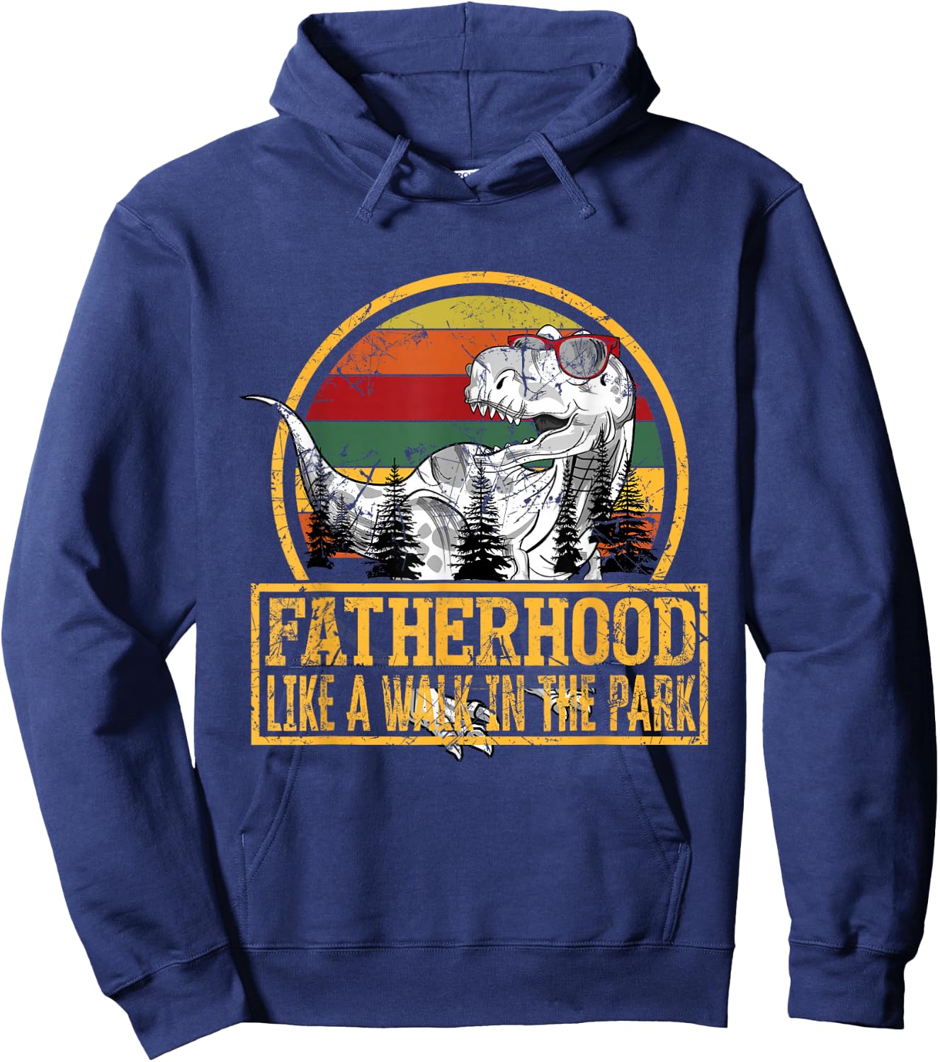 Father's Day Fatherhood Like Walk in the Park Hoodie - Hoodie | Navy