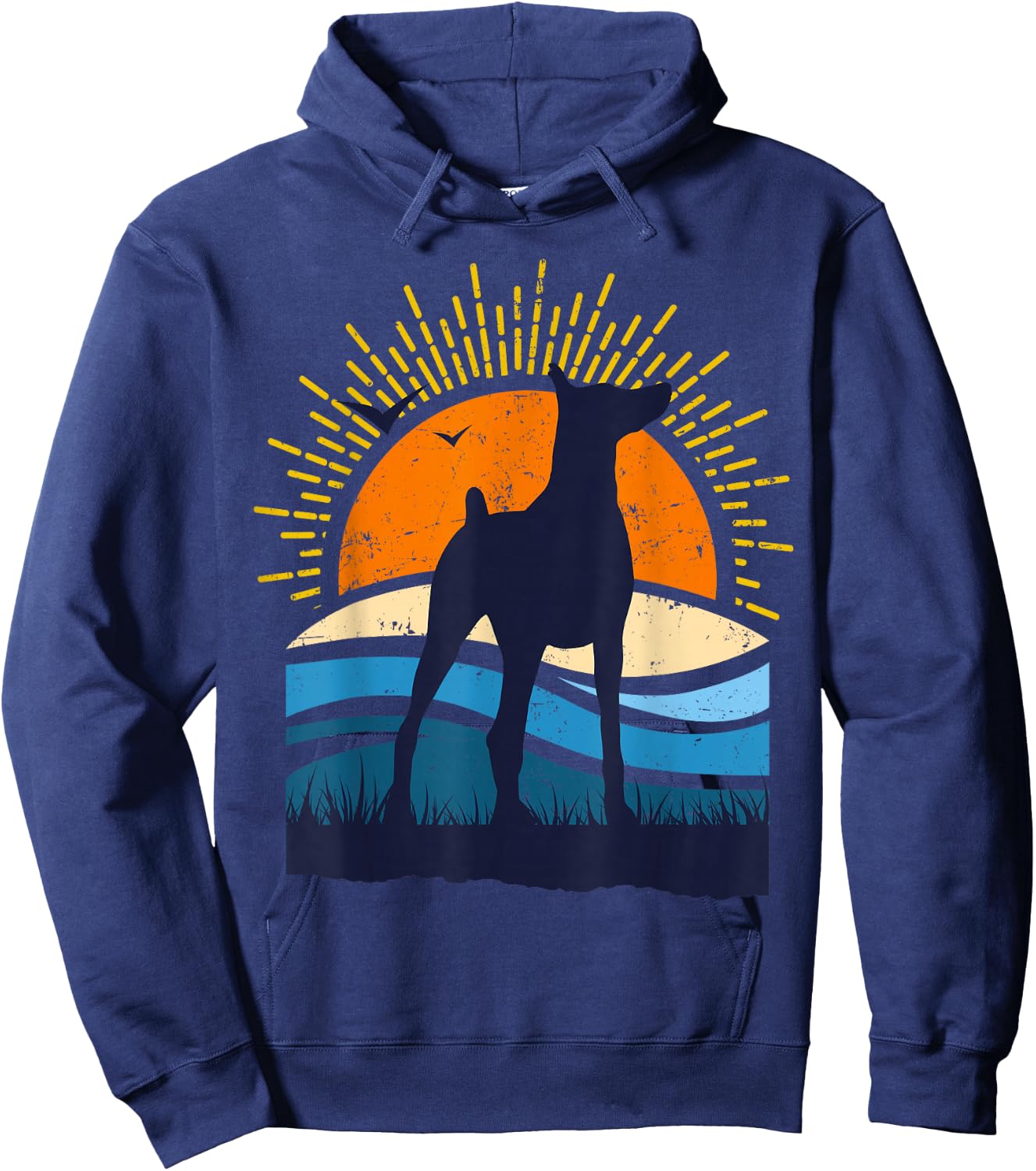 Doberman Pinscher Dobie Dog Hoodie - Hoodie | Navy