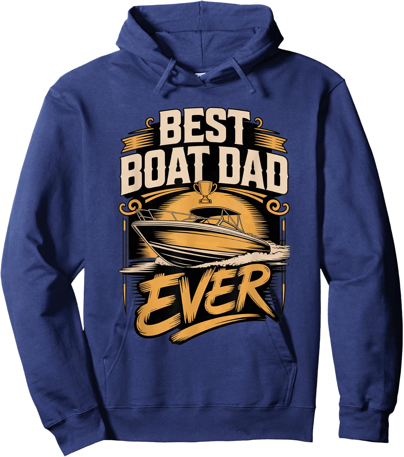 Best Boat Dad Ever Wakeboarding Father Hoodie - Hoodie | Navy