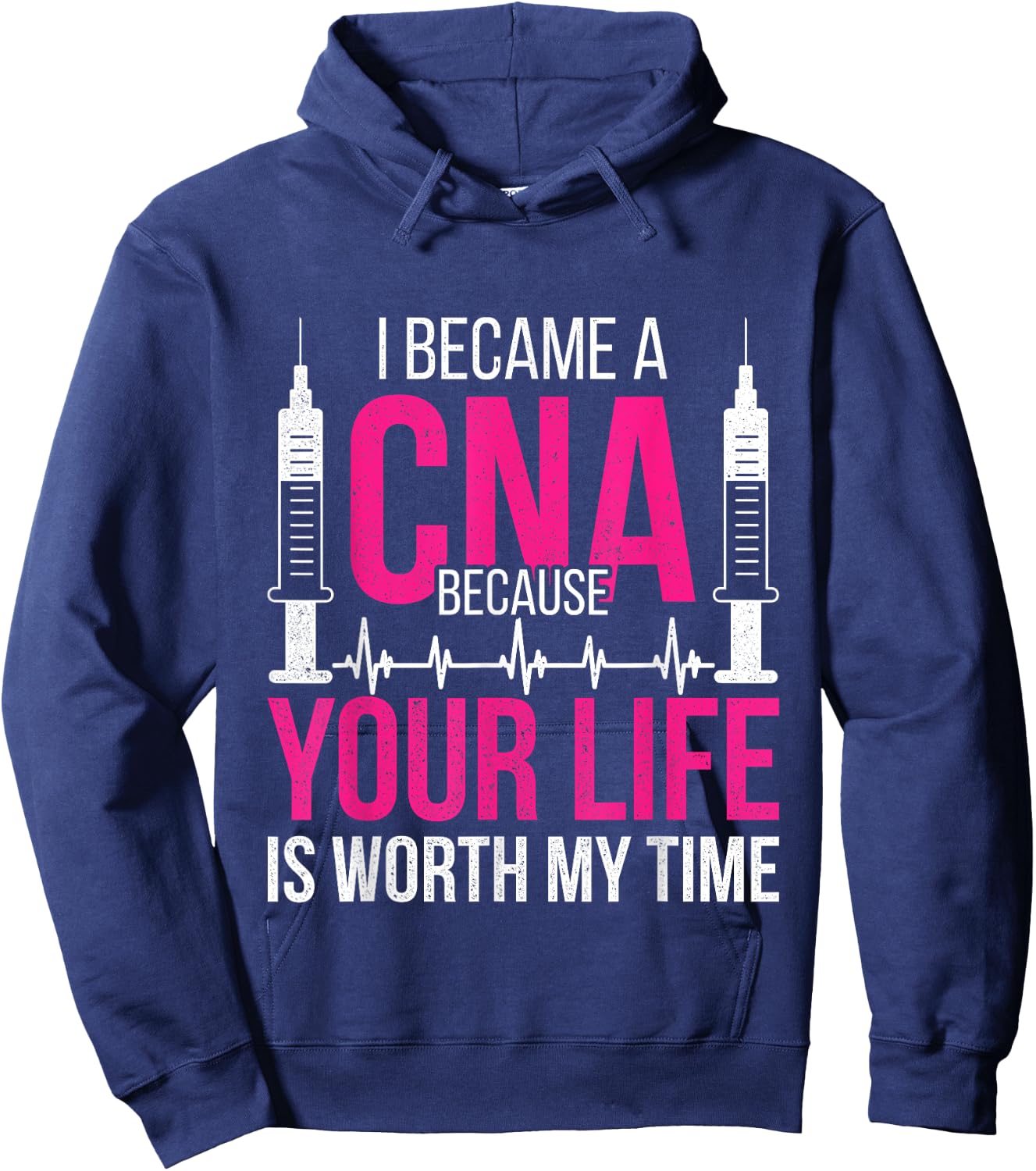 I Became A CNA Shirt Nursing Assistant Gift Hoodie - Hoodie | Navy
