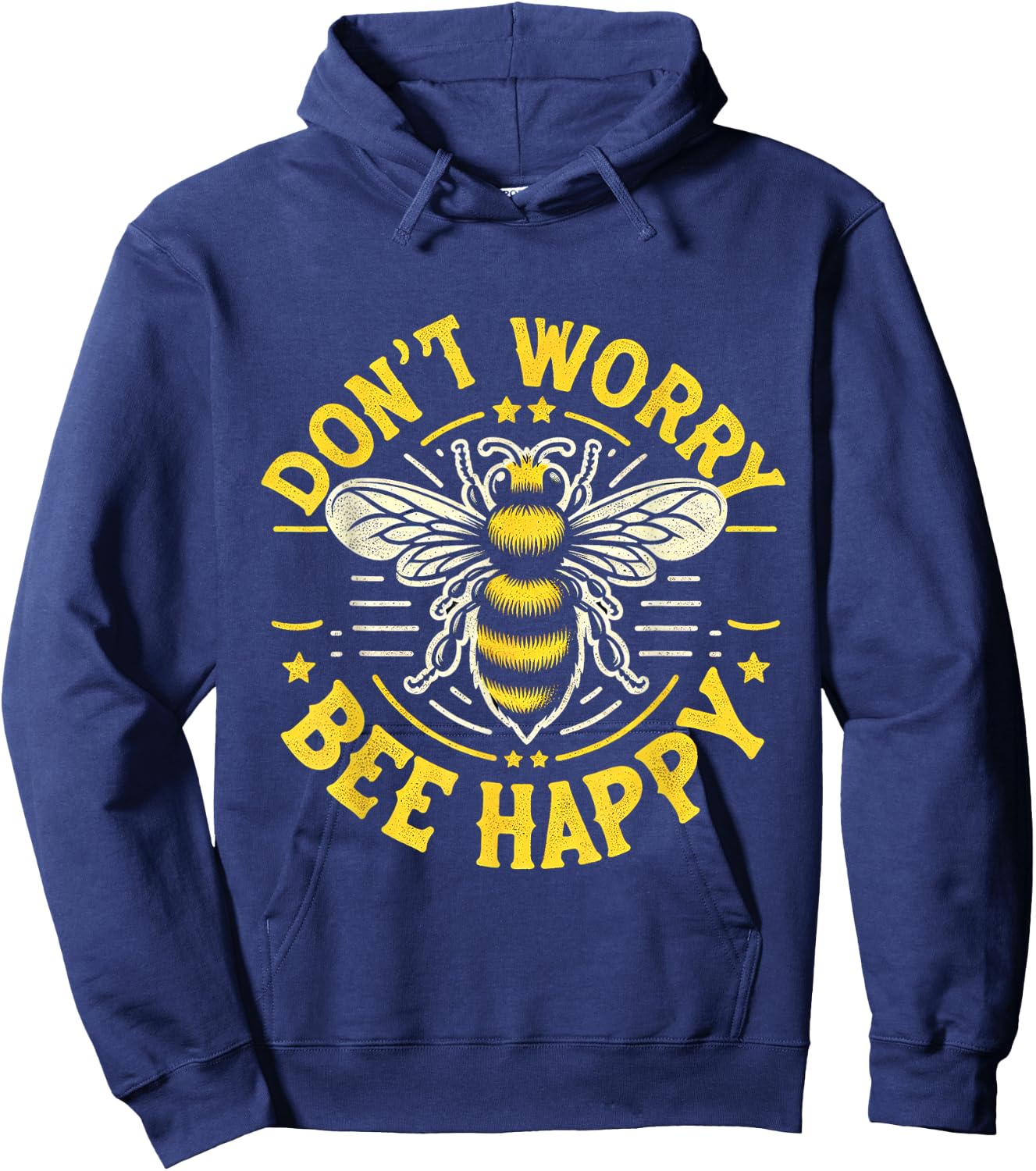 Don't Worry Bee Happy __ Hoodie - Hoodie | Navy