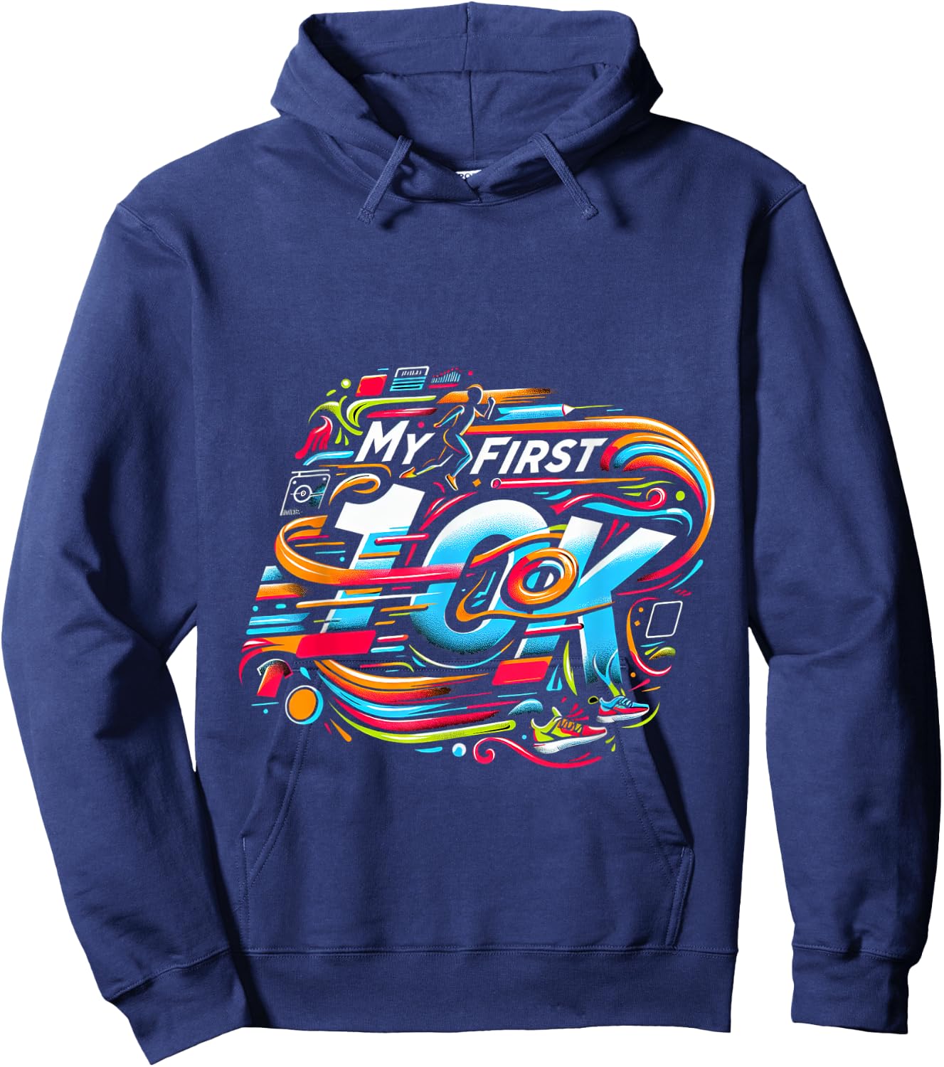 My First 10K Beginner Achievement Marathon Hoodie - Hoodie | Navy