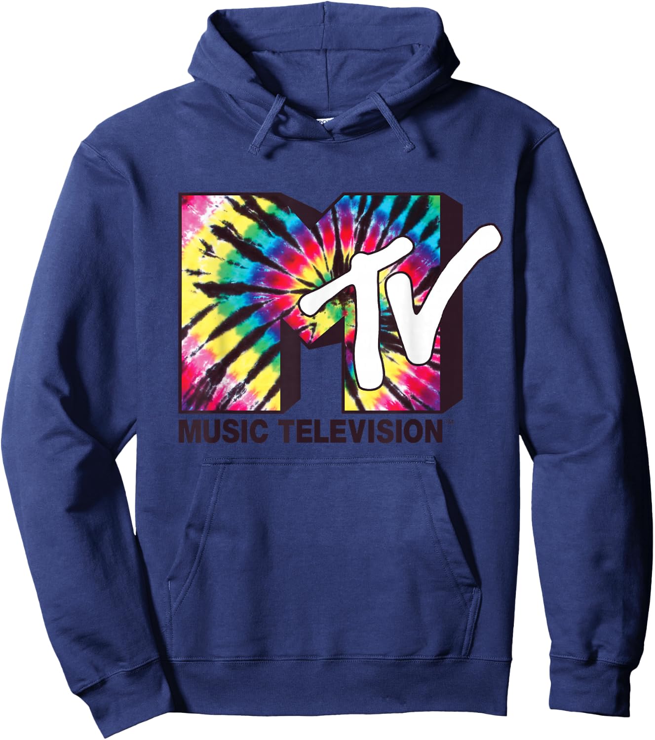 MTV - Tie Dye Logo Hoodie - Hoodie | Navy
