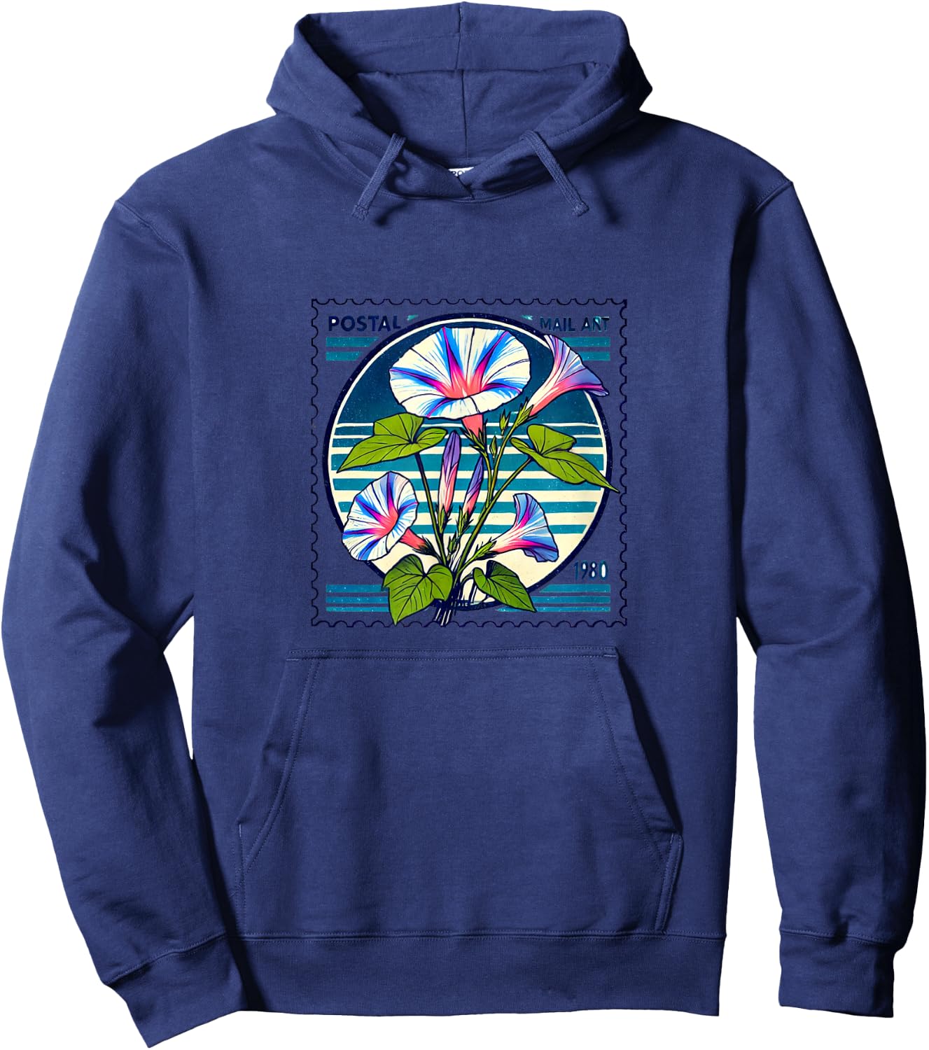 Morning Glory Flower Art Morning Glories Nature Hoodie - Hoodie | Navy