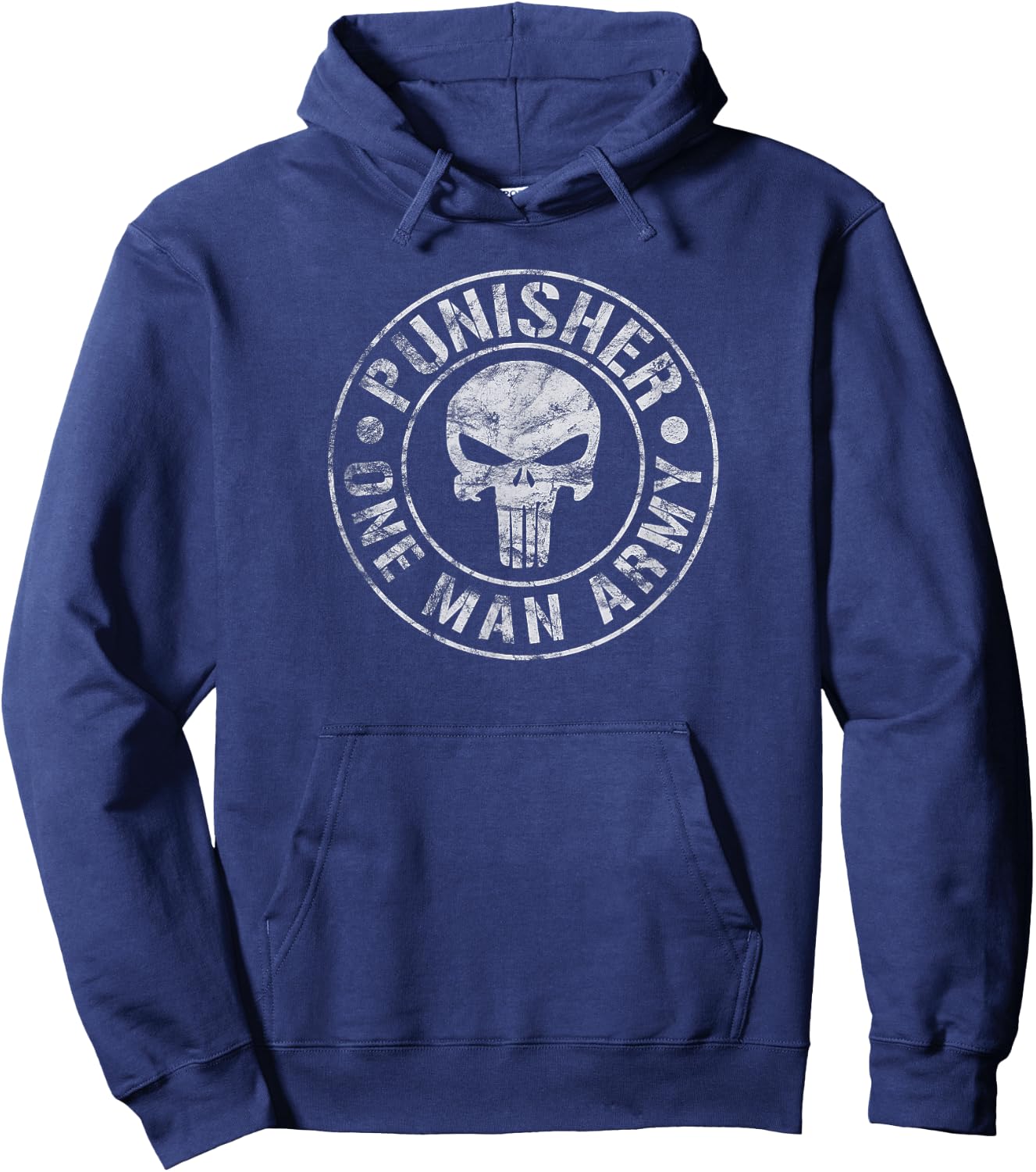 Marvel The Punisher One Man Army White , black Hoodie - Hoodie | Navy