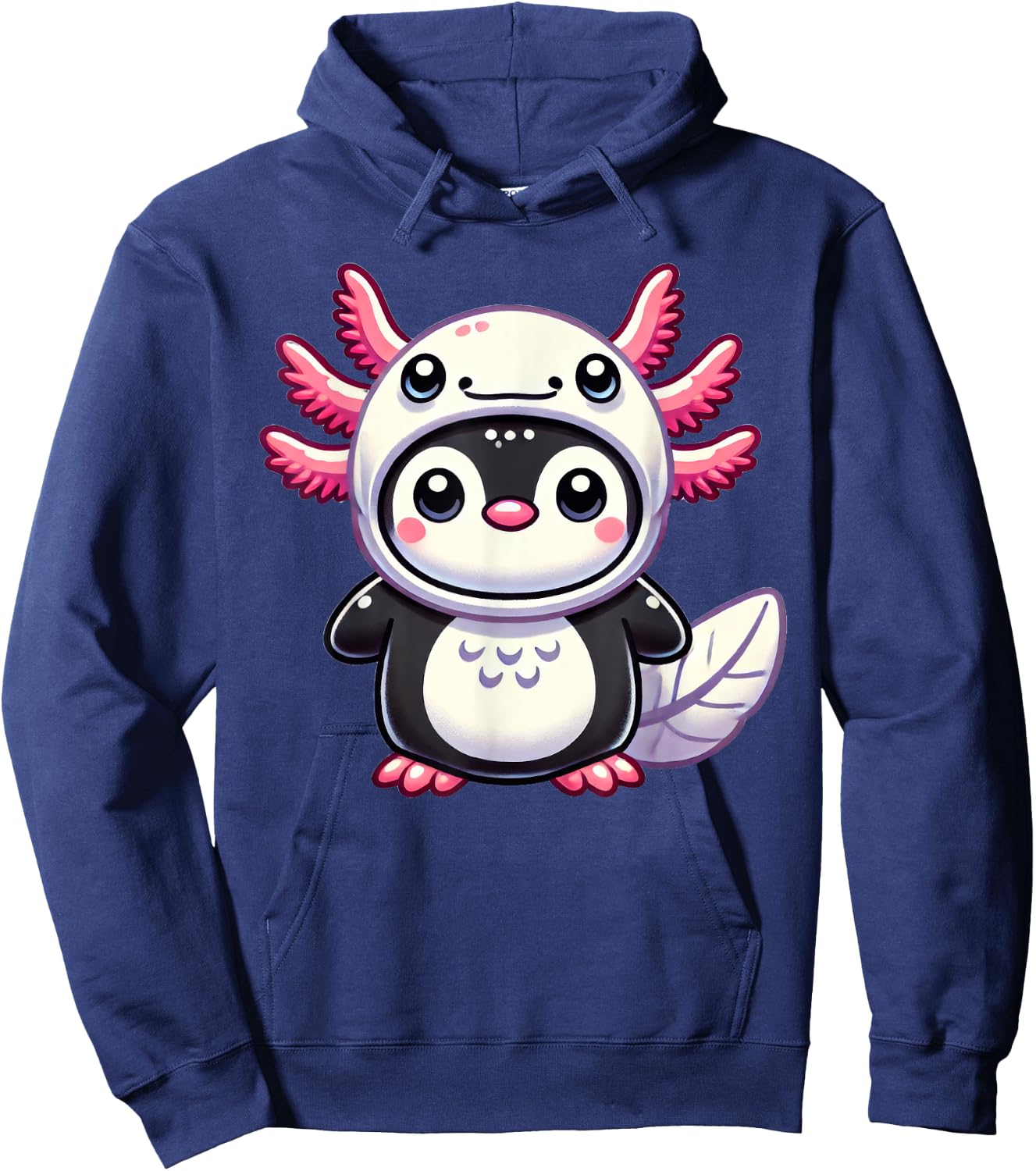 Kawaii Penguin Axolotl Costume Hoodie - Hoodie | Navy