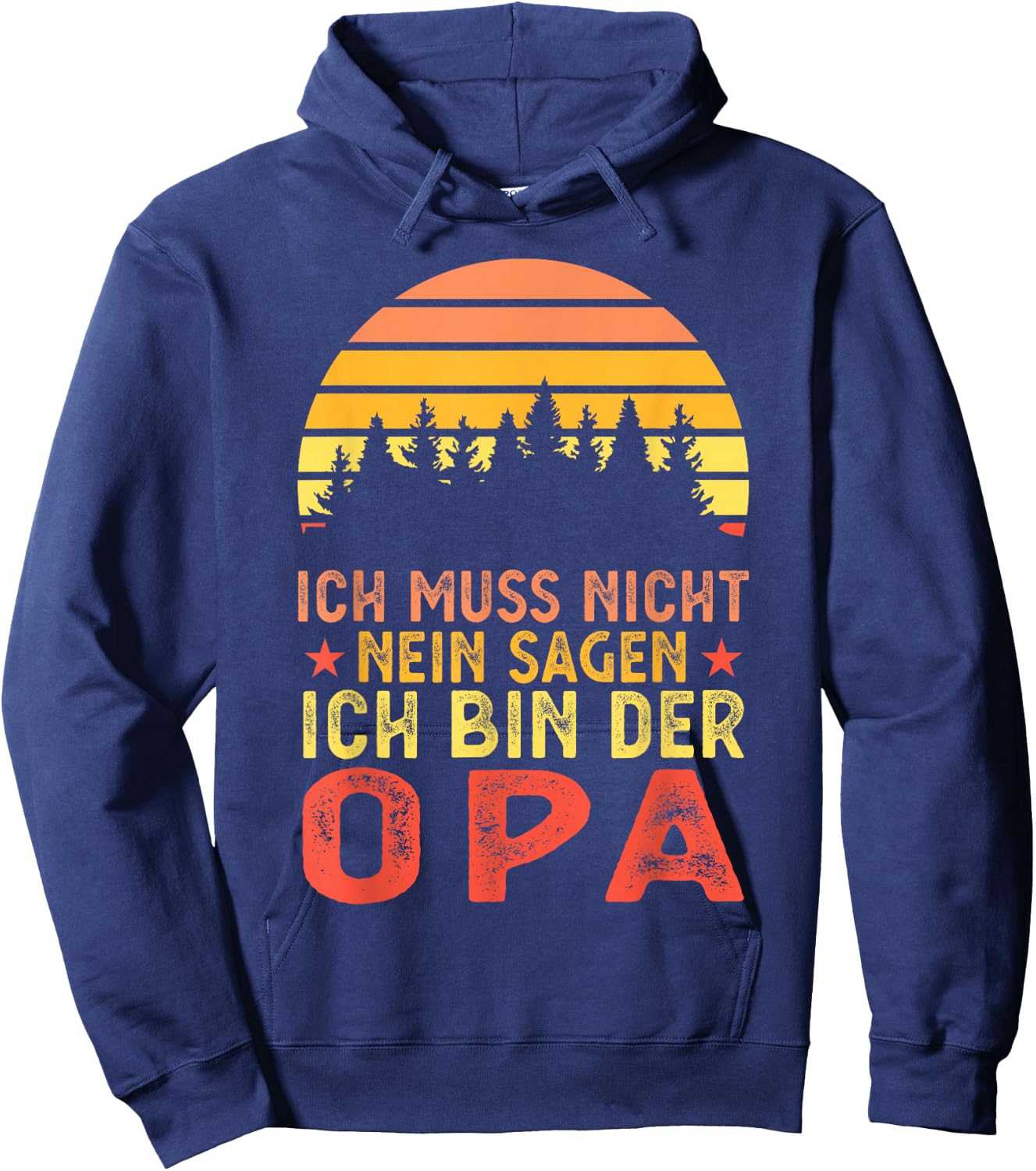 Ich bin der Opa Papa Familie Hoodie - Hoodie | Navy