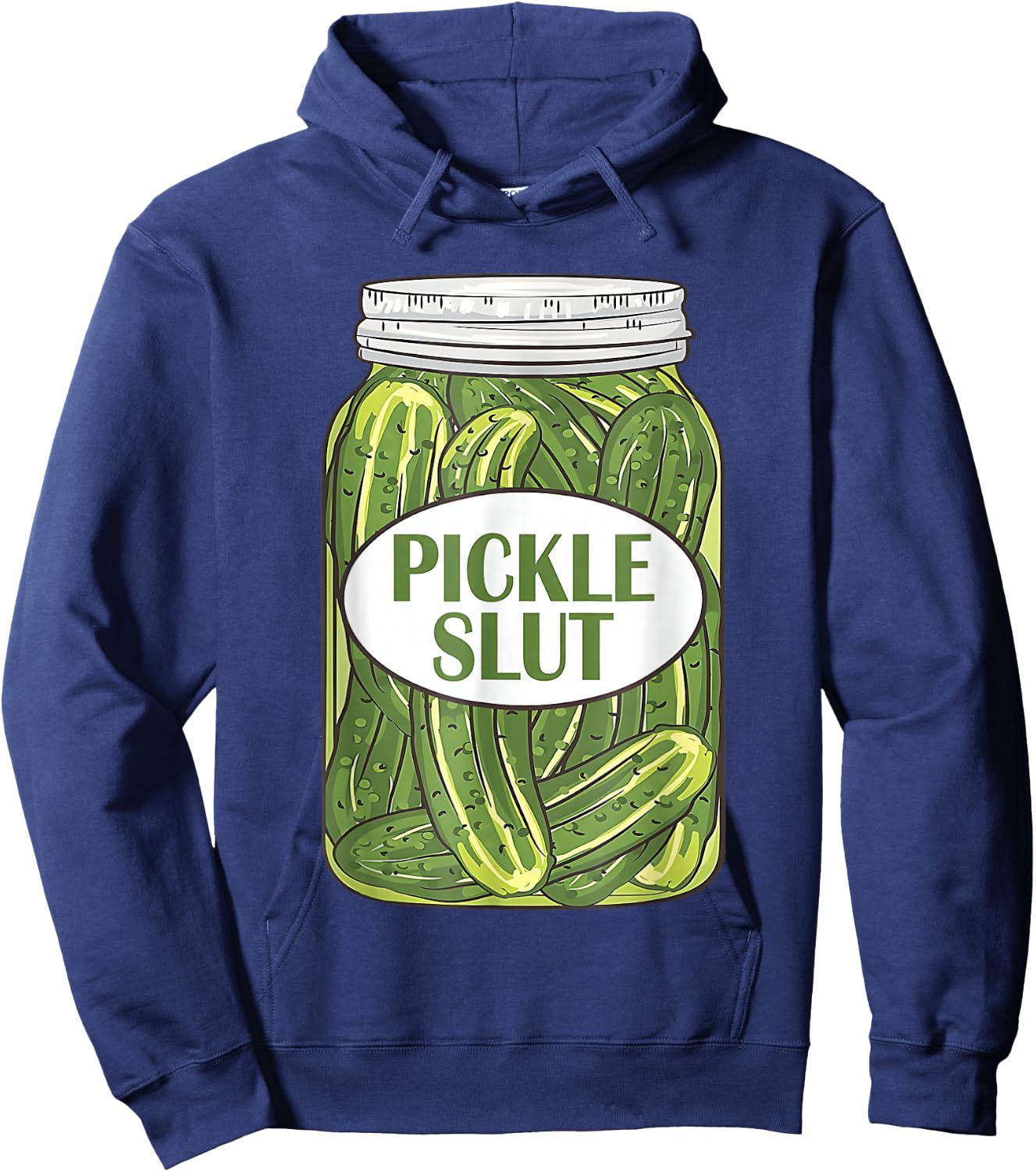 Pickle Funny Tin Cucumber , black Hoodie - Hoodie | Navy