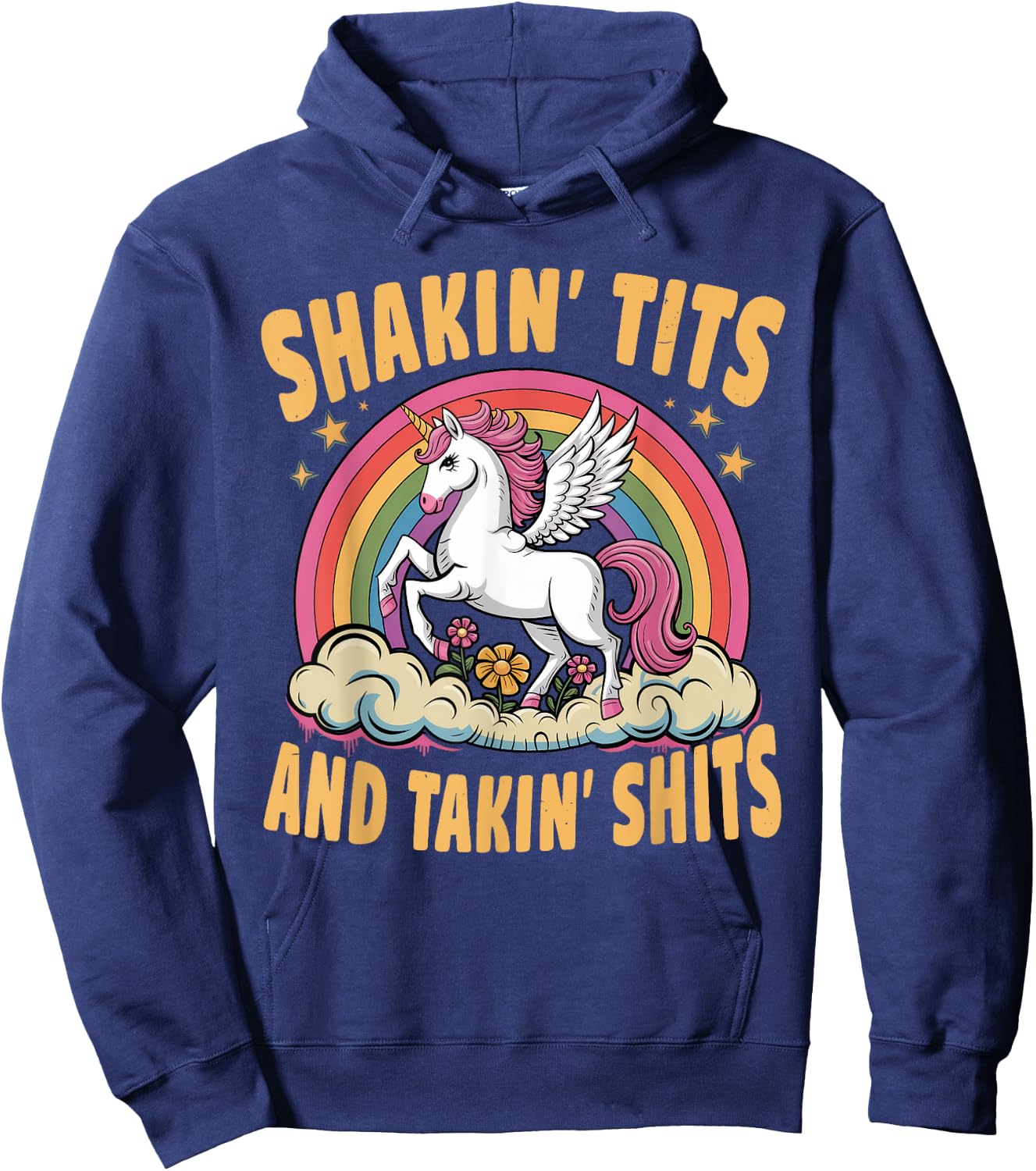Shakin' Tits And Takin' Shits Funny Men Hoodie - Hoodie | Navy