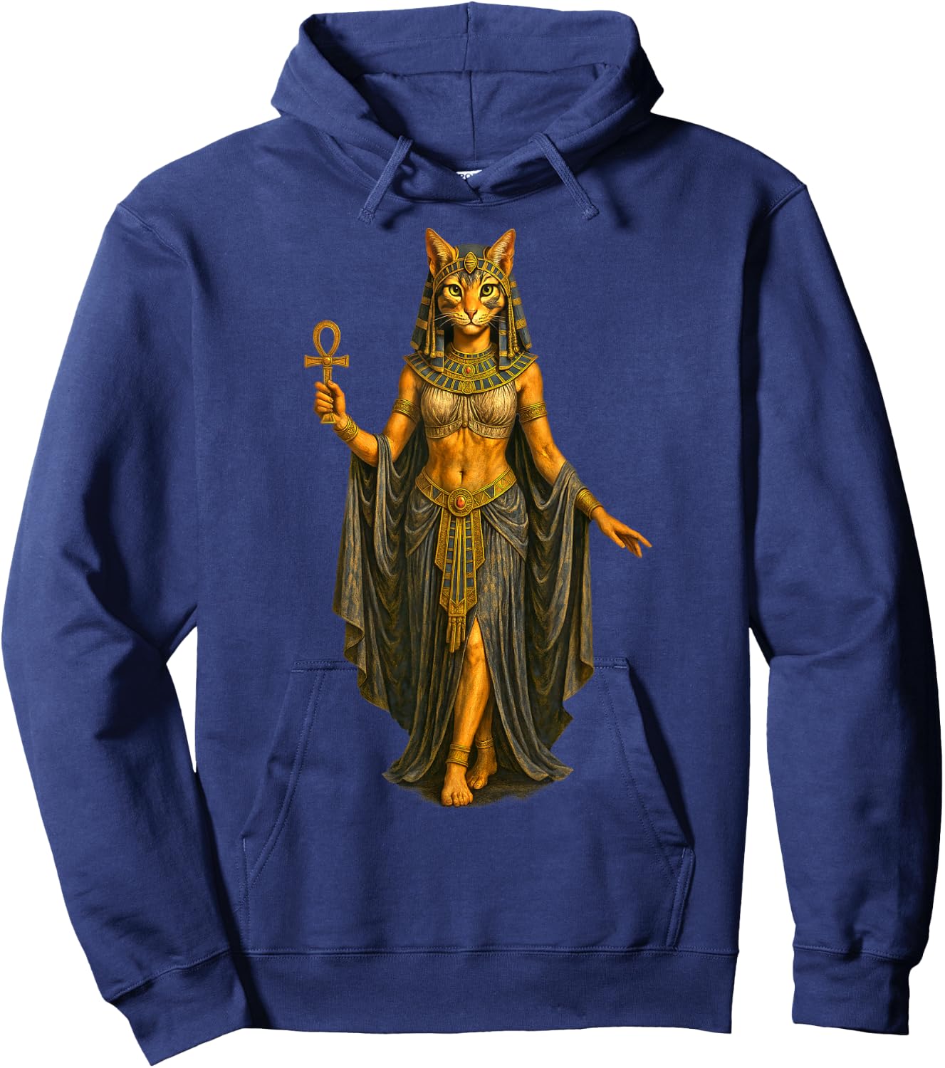 Bastet Egyptian Cat Feline Goddess Hoodie - Hoodie | Navy