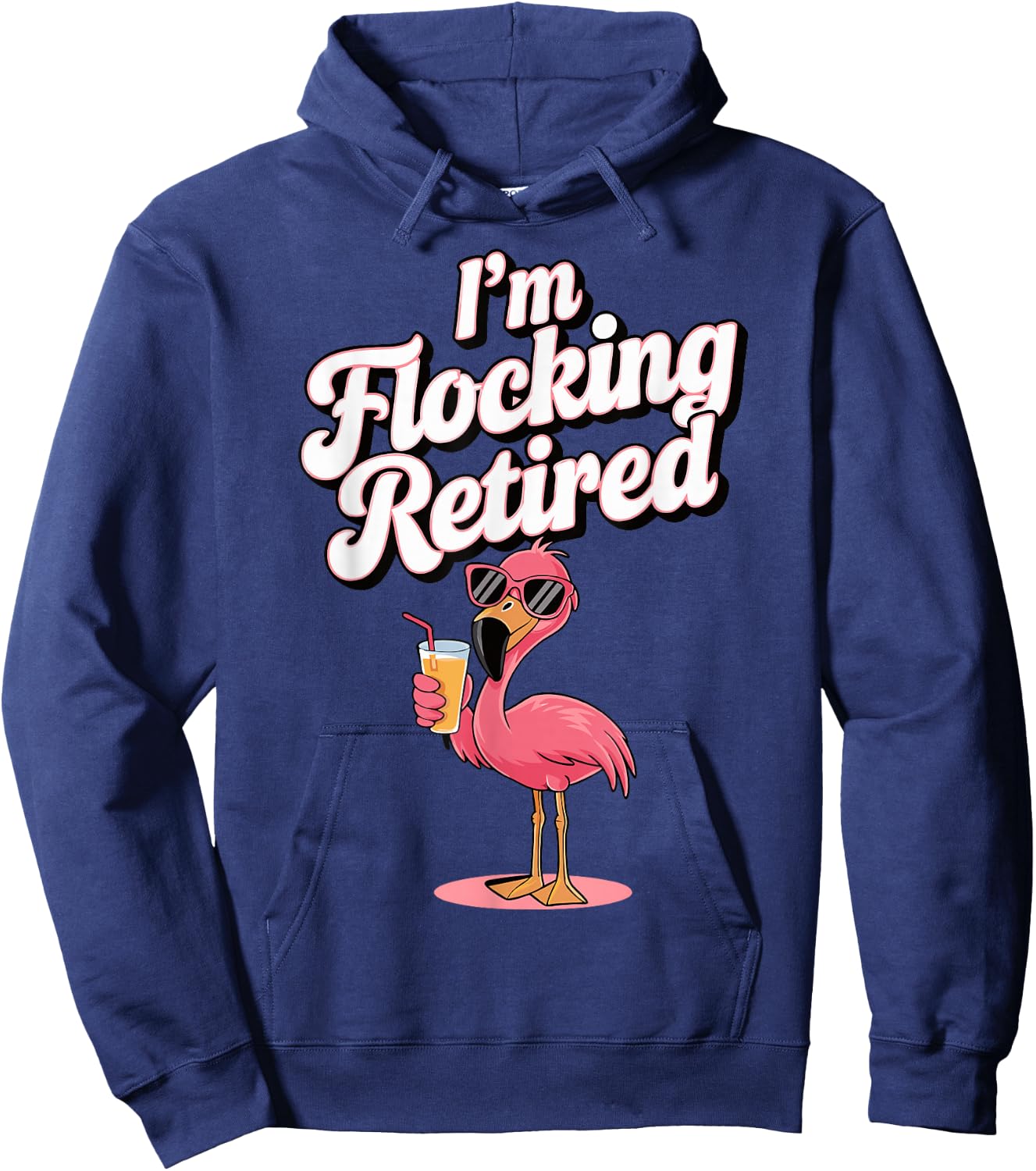 Flamingo Im Flocking Retired Hoodie - Hoodie | Navy