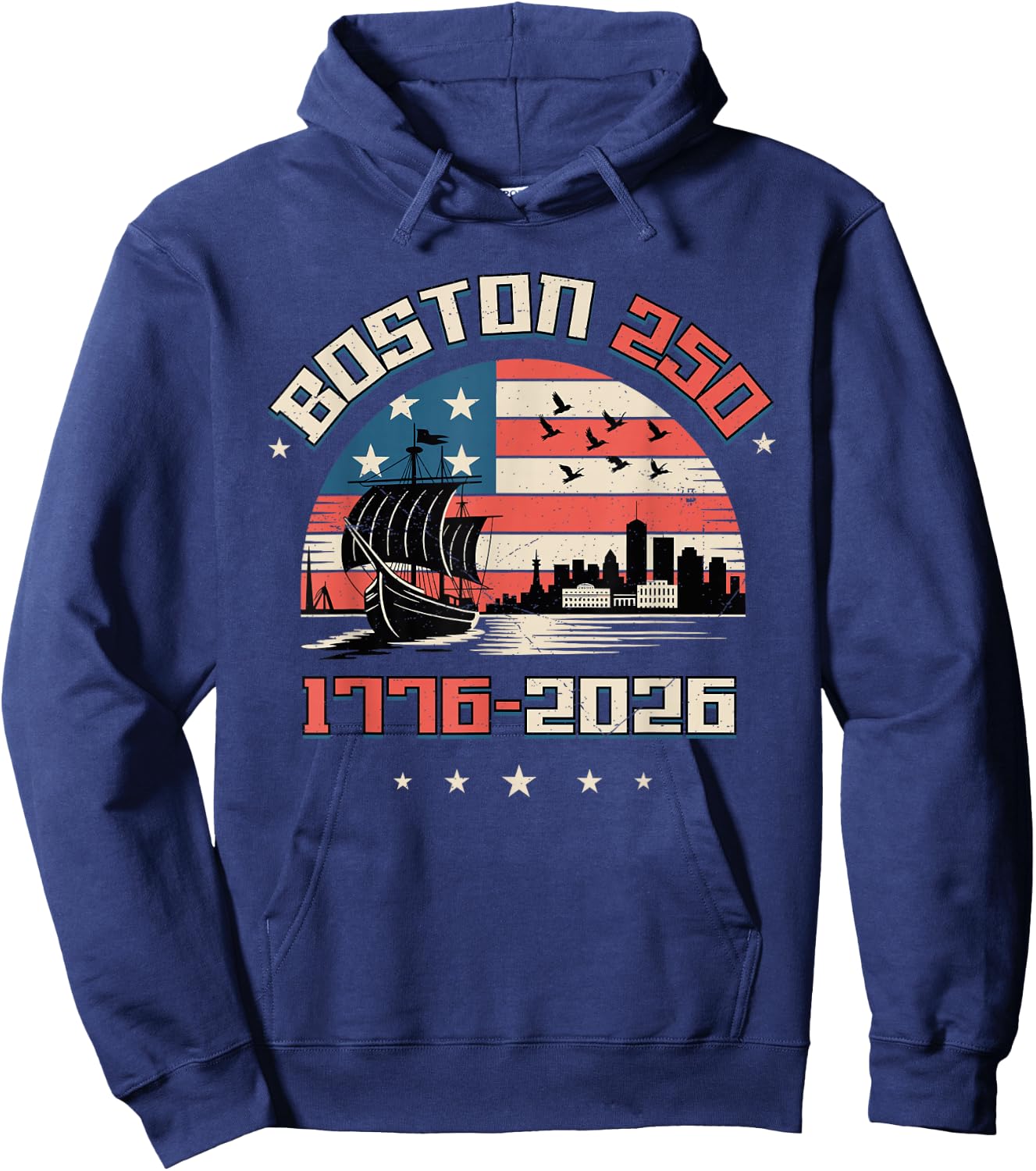 Boston 250th Anniversary USA Hoodie - Hoodie | Navy