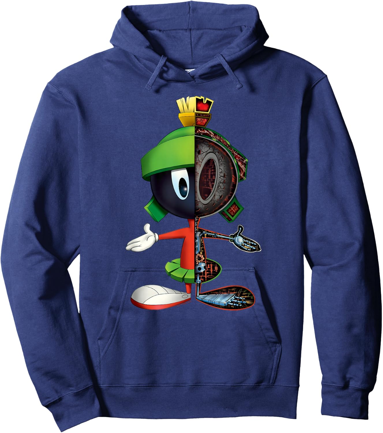 Looney Tunes Marvin Martian Half Skeleton Hoodie - Hoodie | Navy