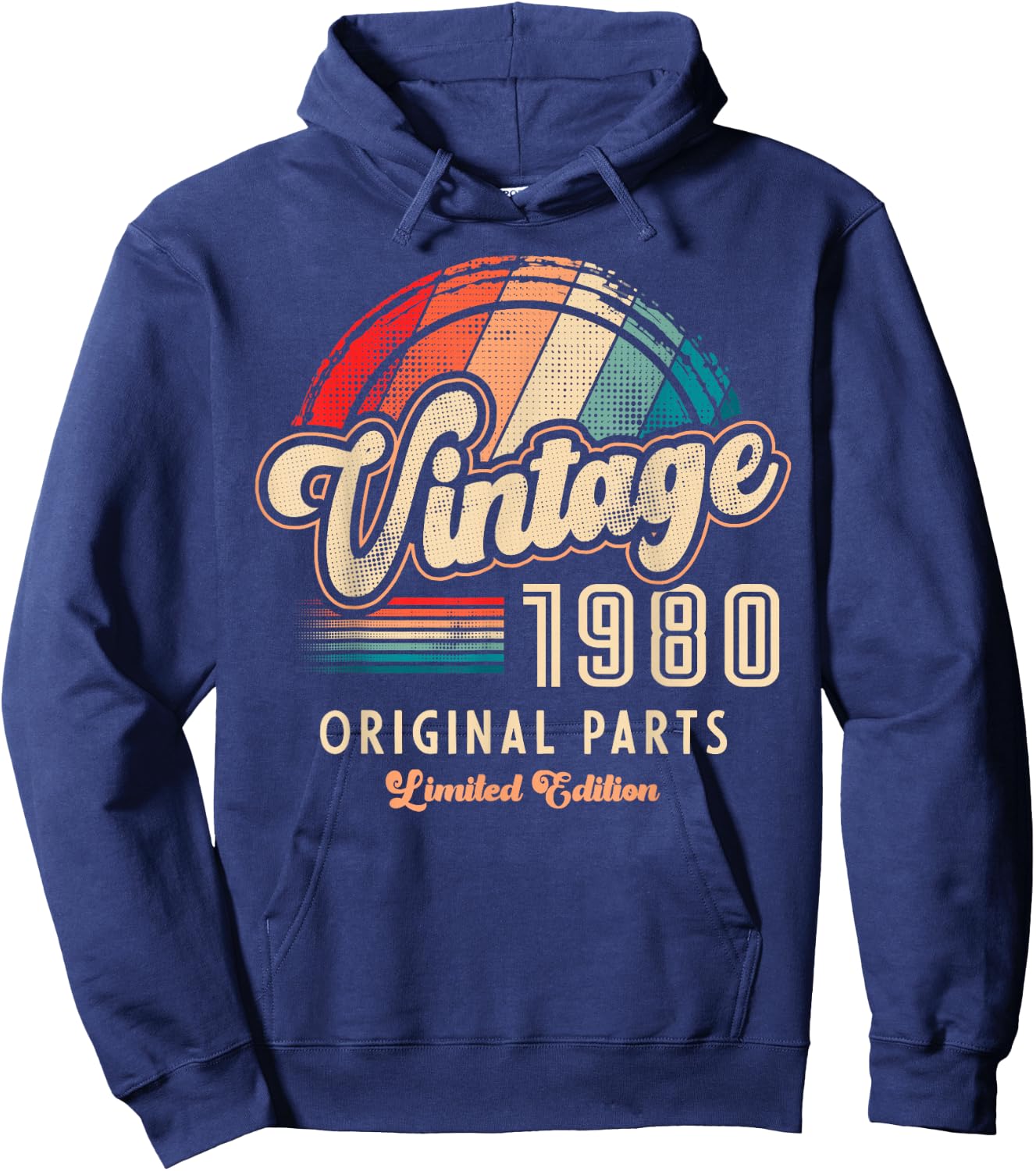 Vintage 1980 Original Parts 45th Anniversary Hoodie - Hoodie | Navy
