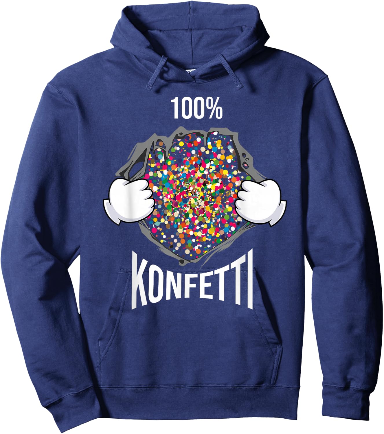 Confetti 100% Carnival Party Costume , black Hoodie - Hoodie | Navy
