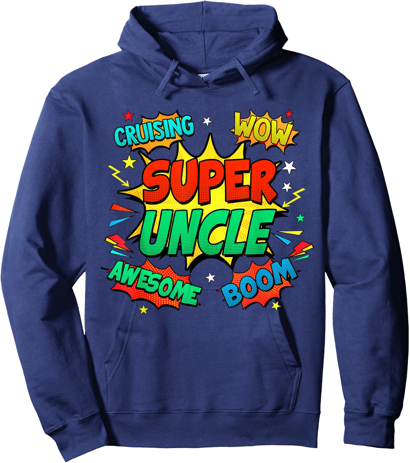 Superhero Uncle Costume Comic Book Birthday Hoodie - Hoodie | Navy