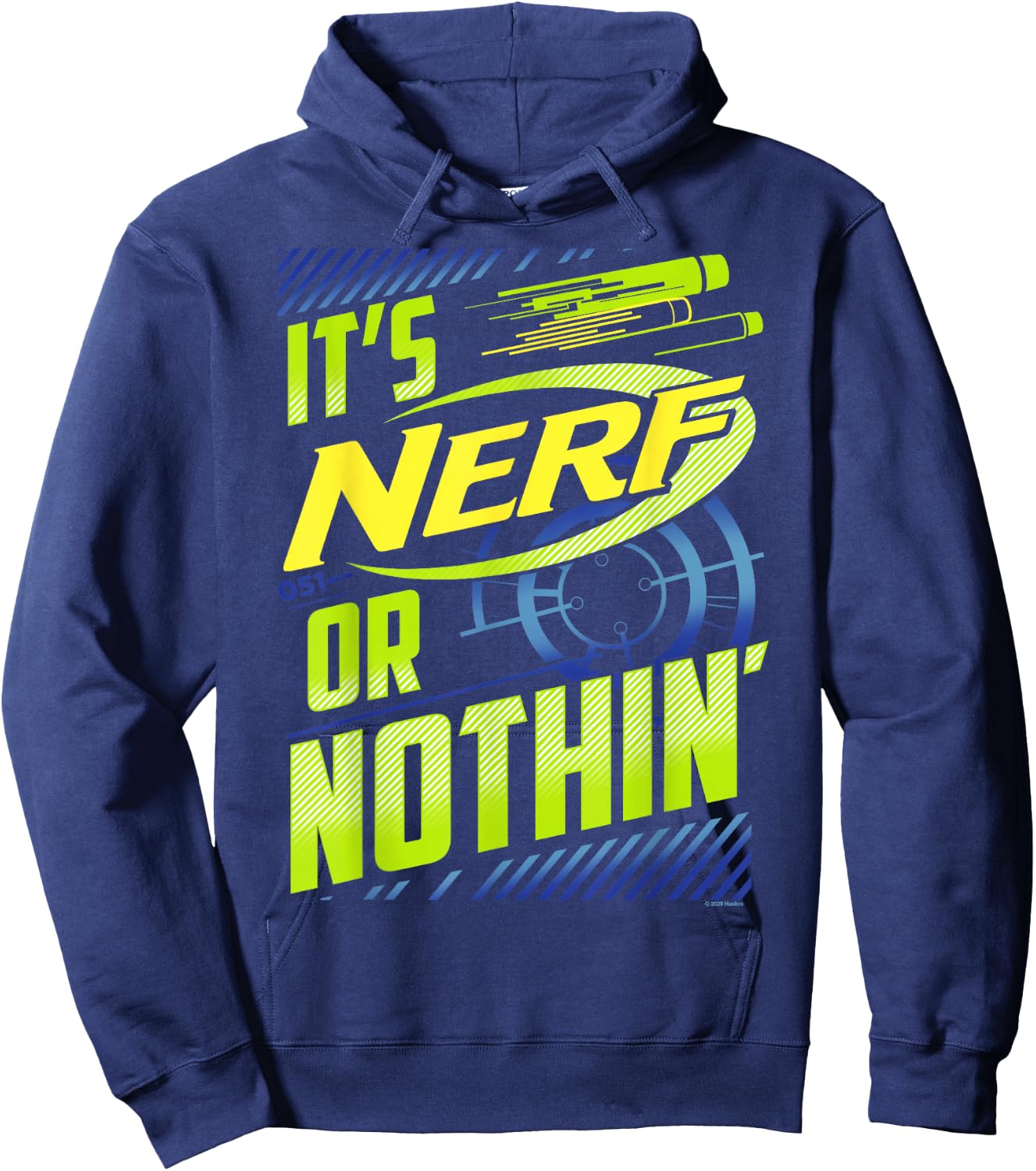 Nerf It's Nerf Or Nothin' Retro Bold Logo Hoodie - Hoodie | Navy