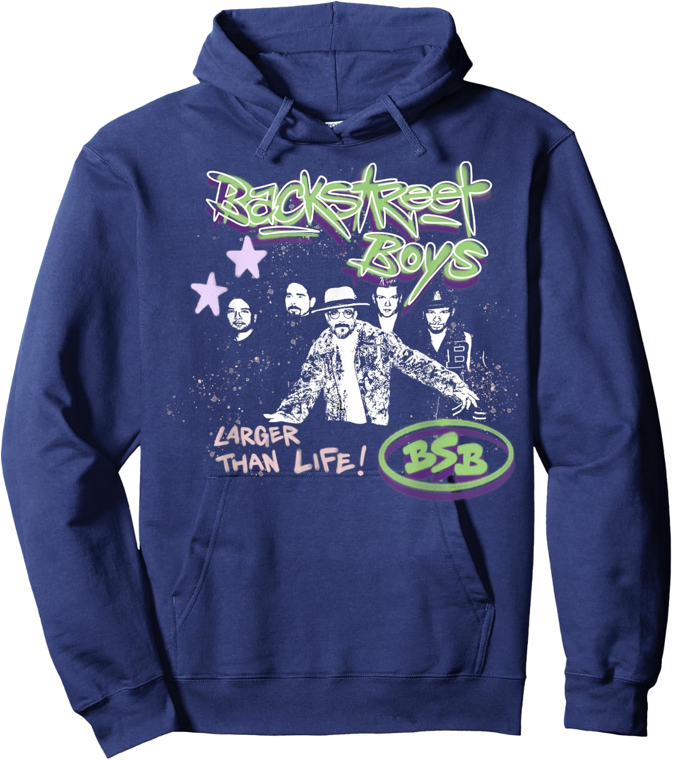 Backstreet Boys Graffiti Photo Hoodie - Hoodie | Navy