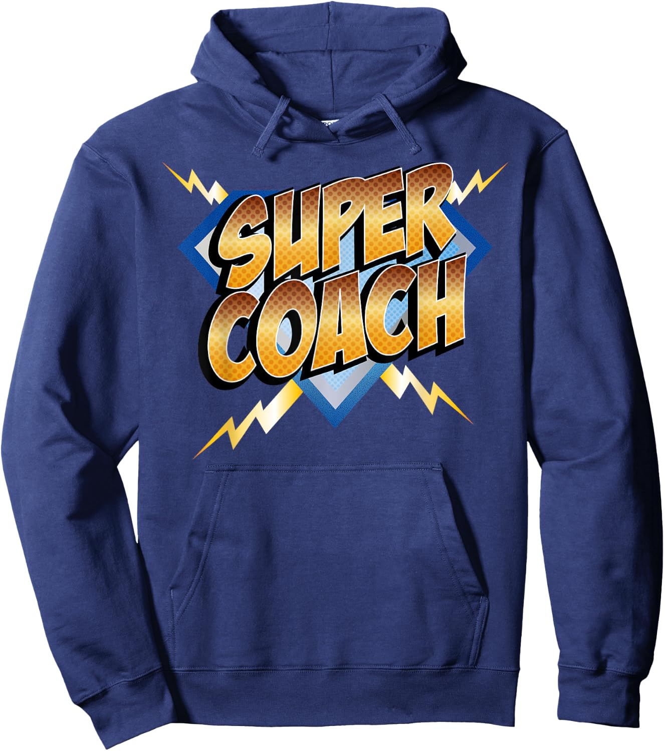 Super Coach Superhero Comic Book Sports Team Hoodie - Hoodie | Navy