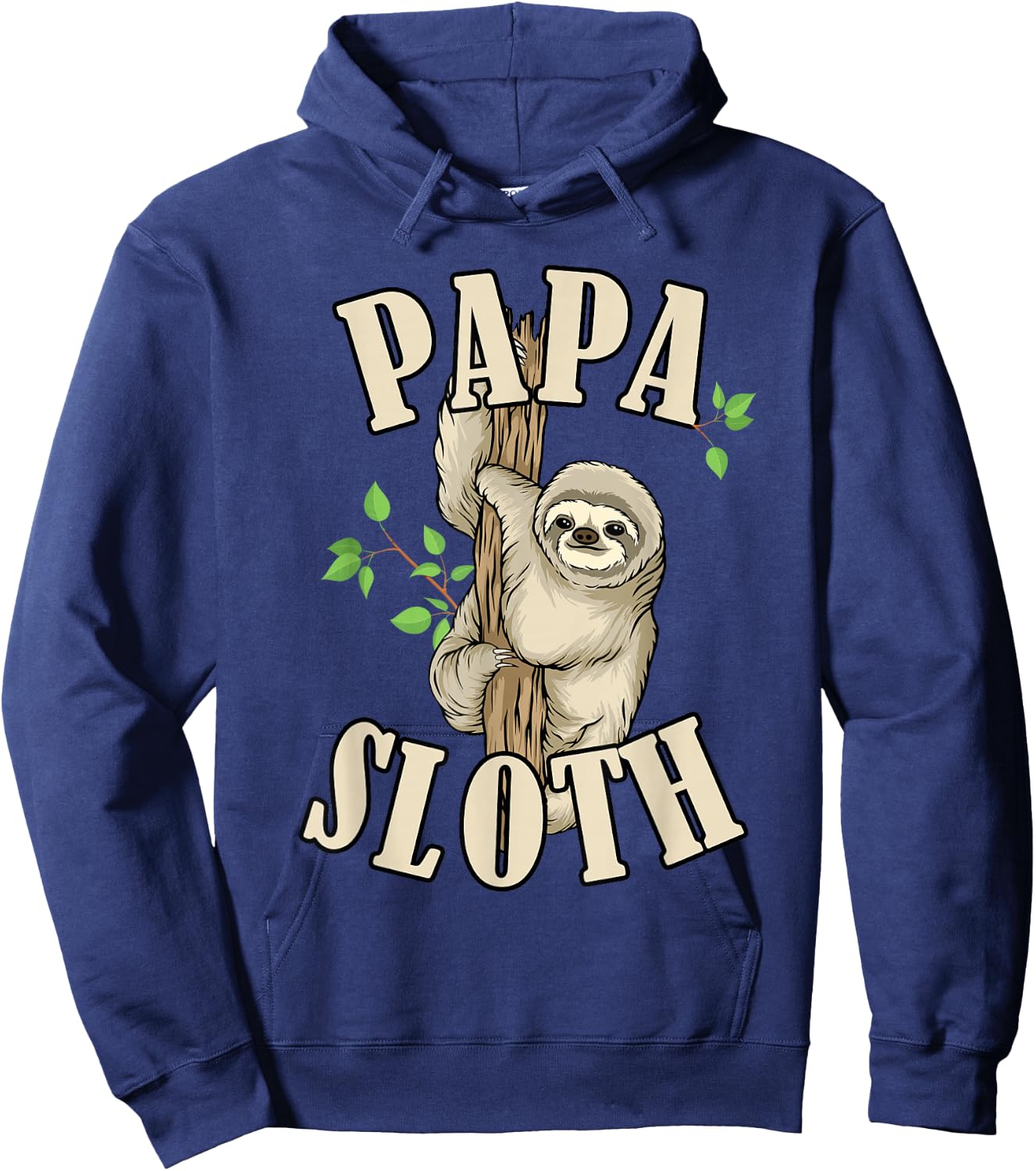 Papa Sloth Animal Lover Grandpa Sloth Papa Hoodie - Hoodie | Navy