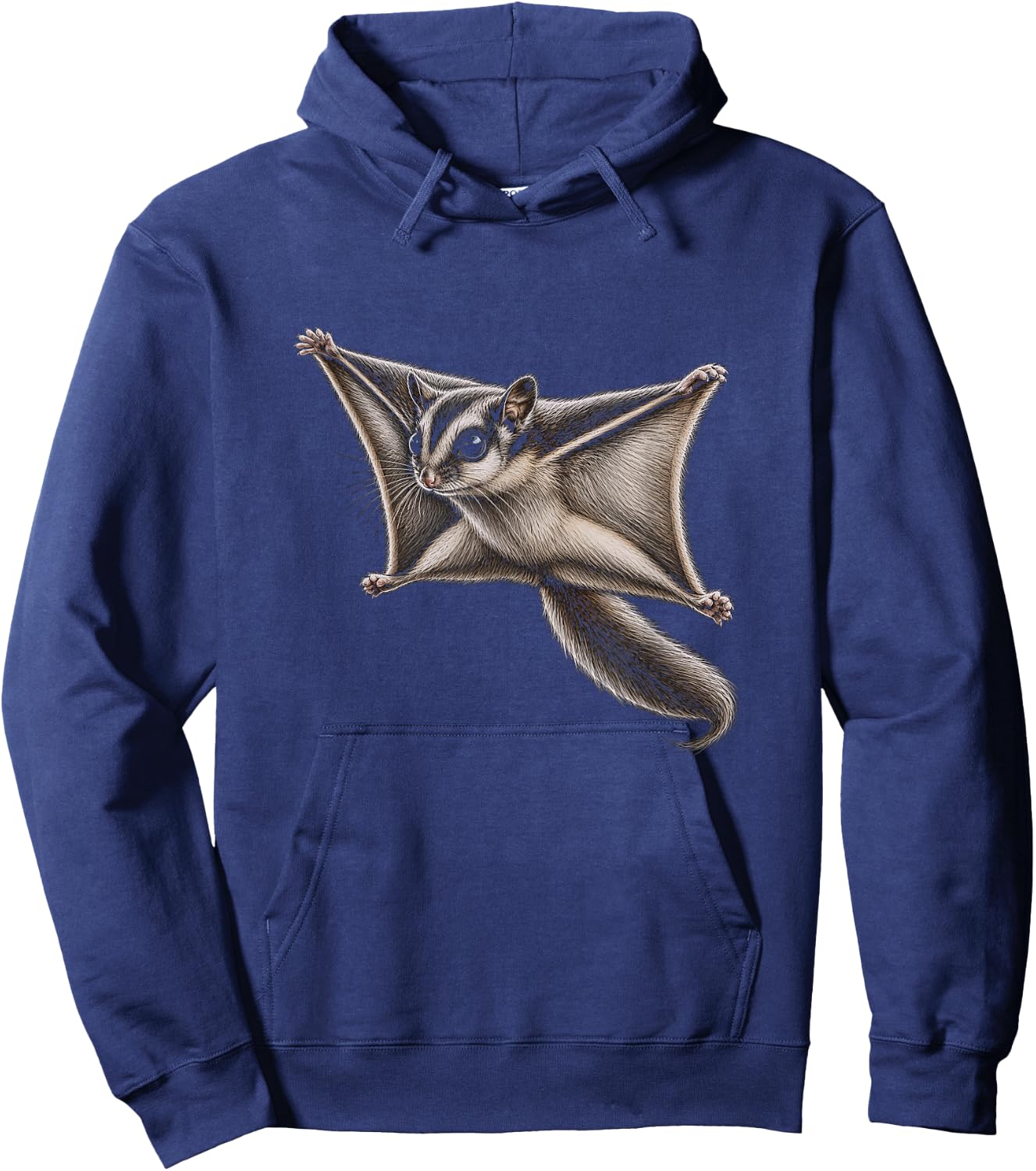 Flying Squirrel Graphic Artwork Design Hoodie - Hoodie | Navy