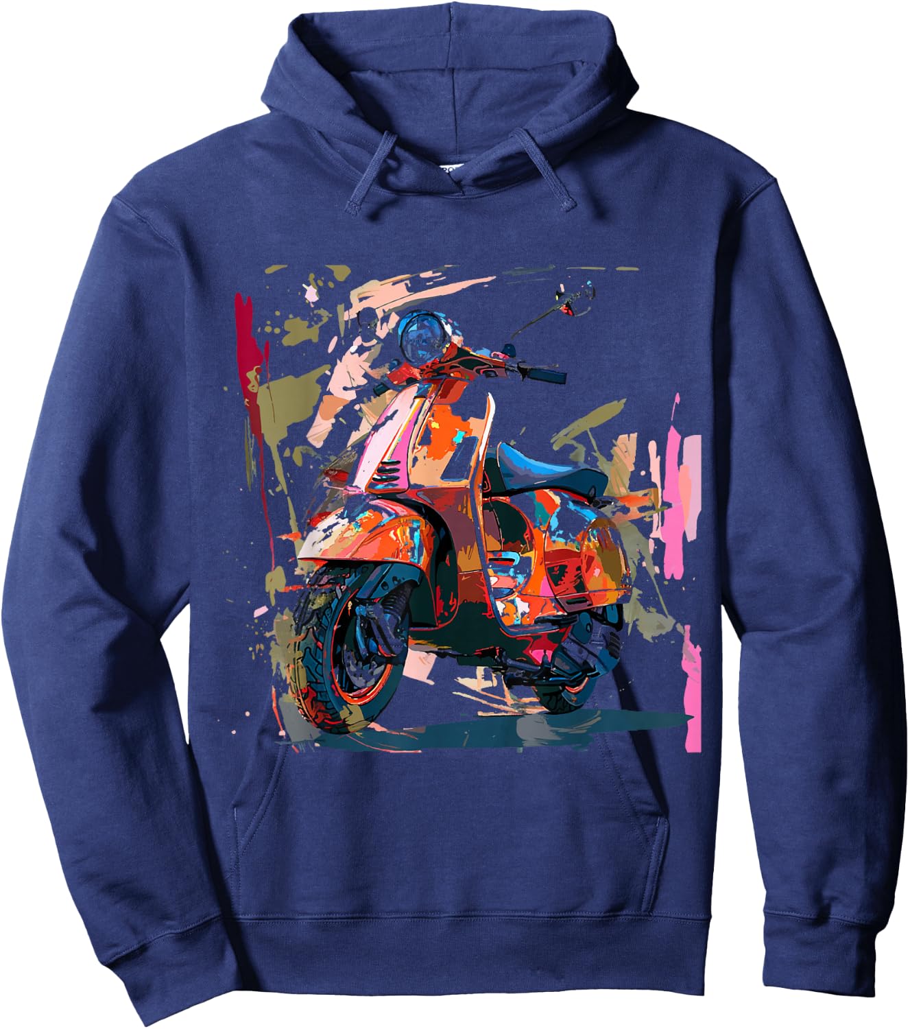 Scooter Moped Scooter Scooter Gift , gray Hoodie - Hoodie | Navy